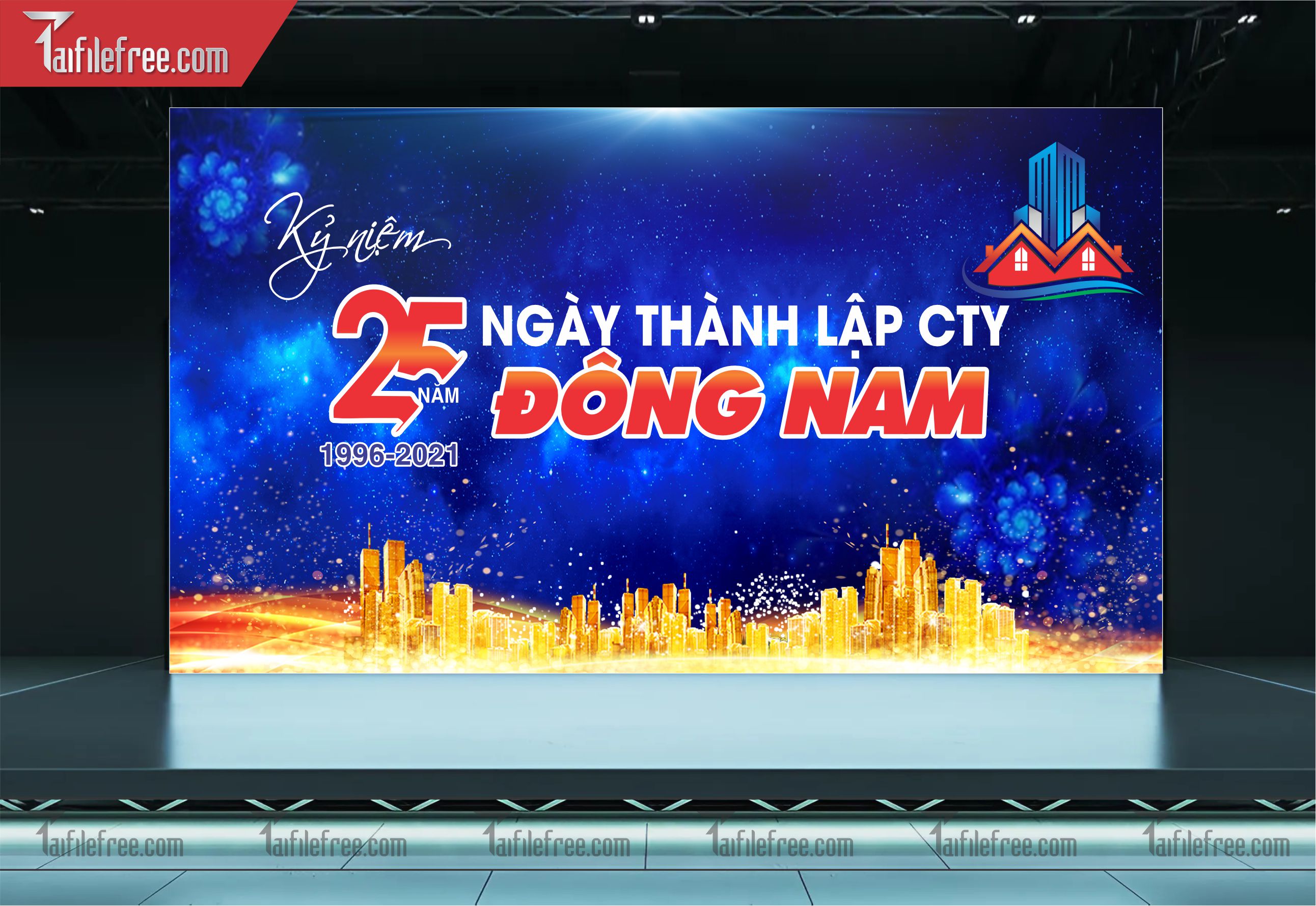 Mẫu Backdrop Lễ Kỷ Niệm Thành Lập Công Ty Ý Nghĩa, Đẹp Mắt_TT05