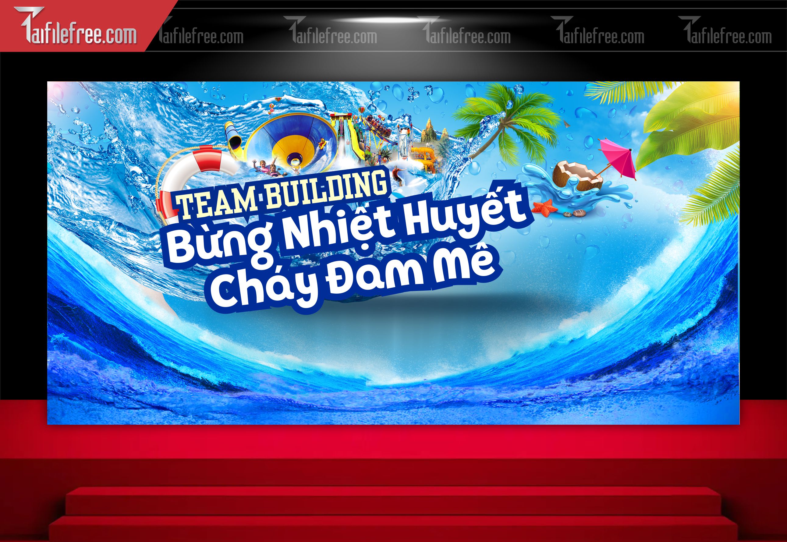 Backdrop Team Building Đẹp, Sôi động và Chuyên Nghiệp_TT32