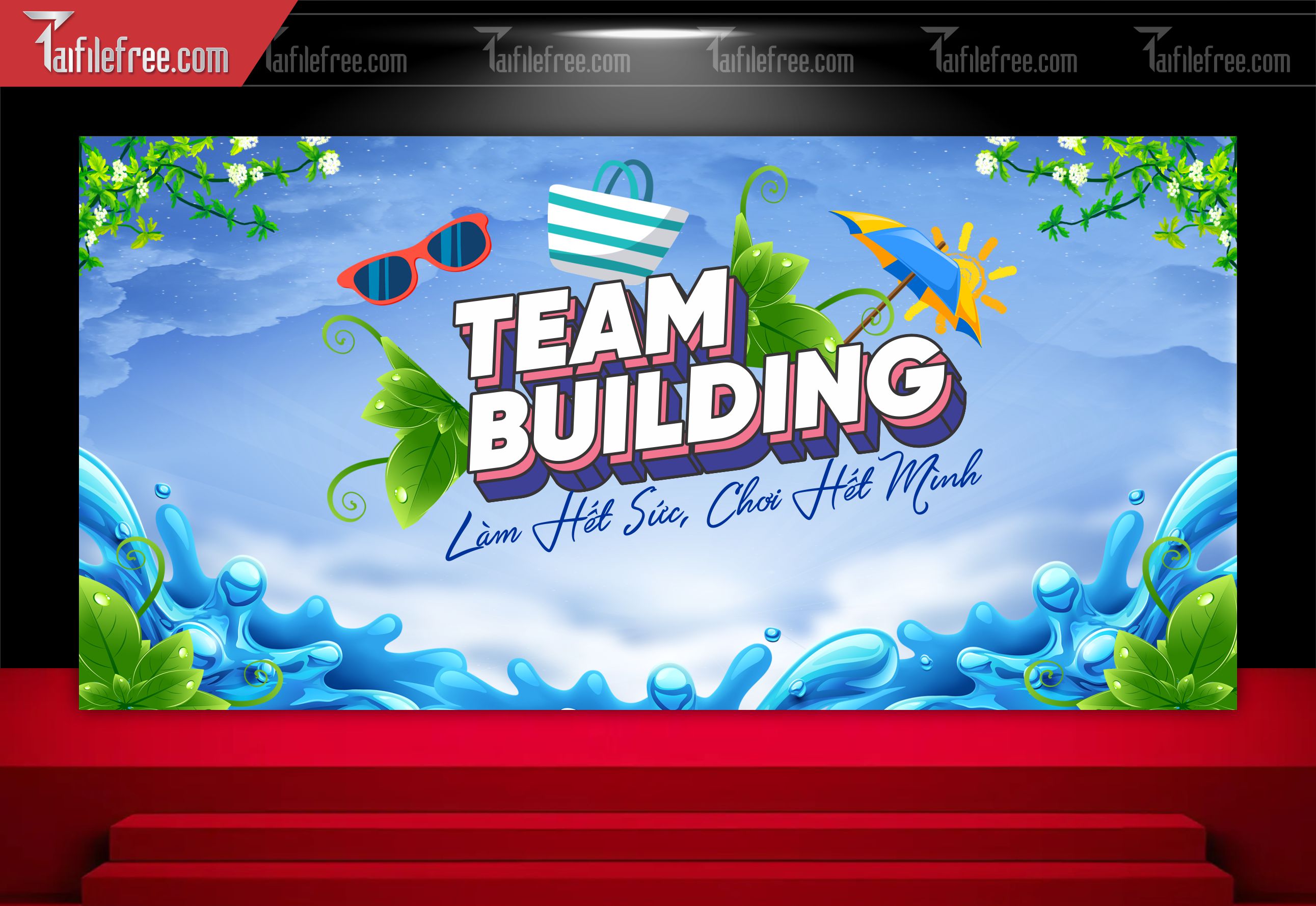 Backdrop Team Building Đẹp, Sôi động và Chuyên Nghiệp_TT34