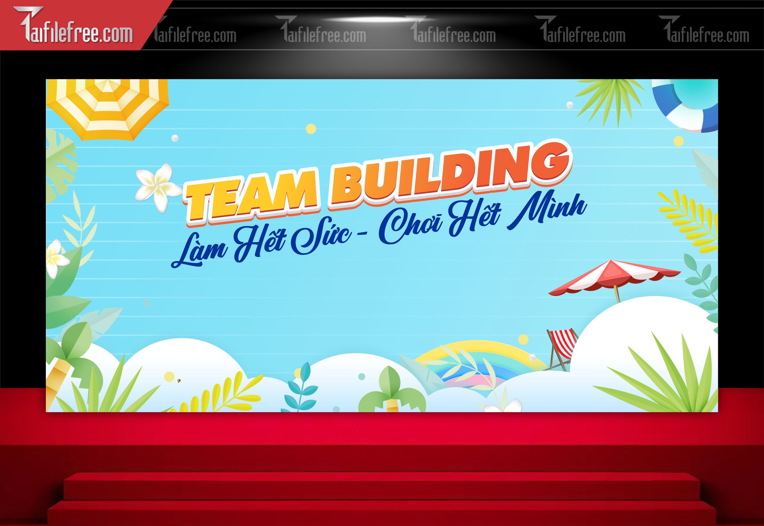 Backdrop Team Building Đẹp, Sôi động và Chuyên Nghiệp_TT35
