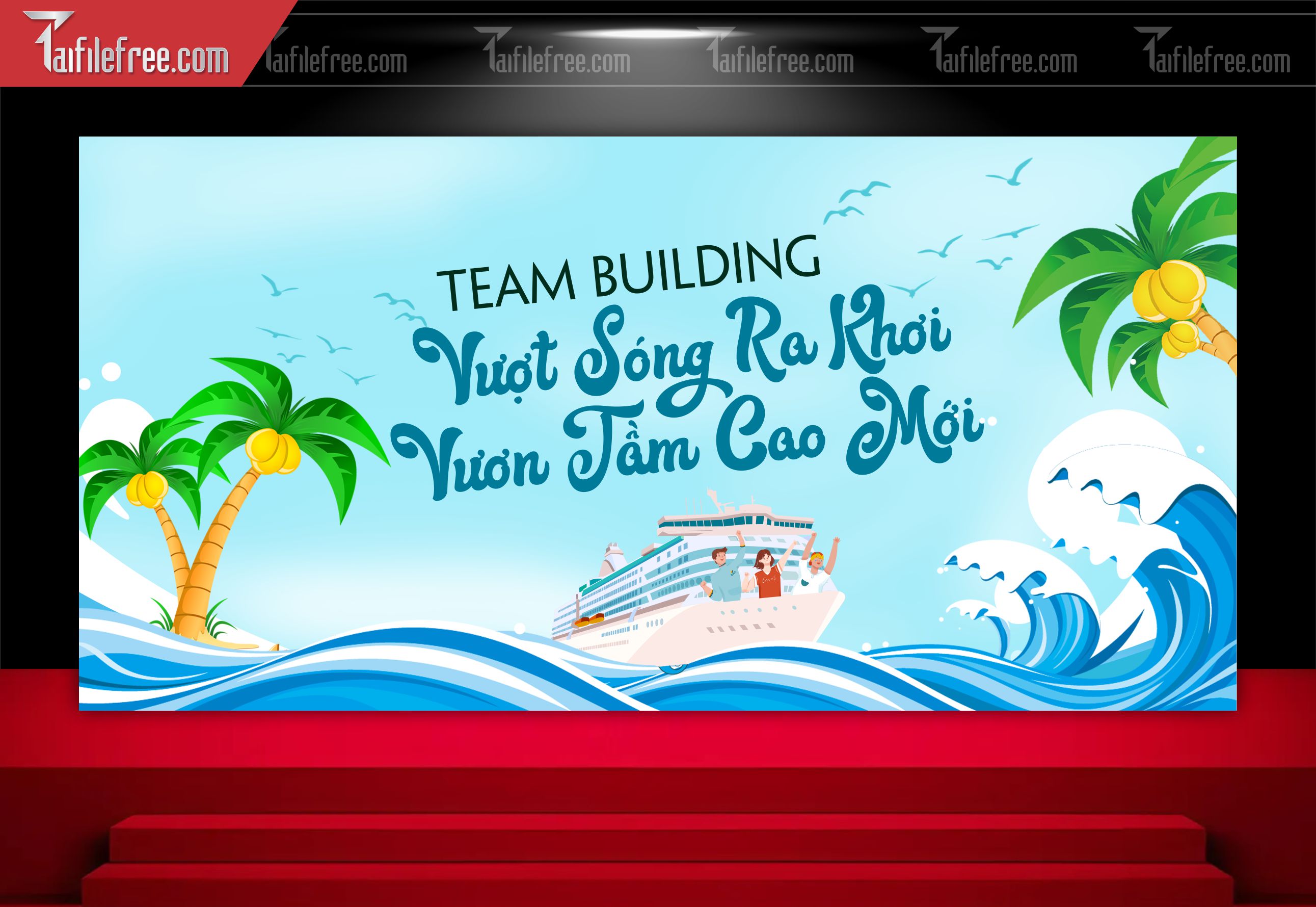 Backdrop Team Building Đẹp, Sôi động Và Chuyên Nghiệp_TT38