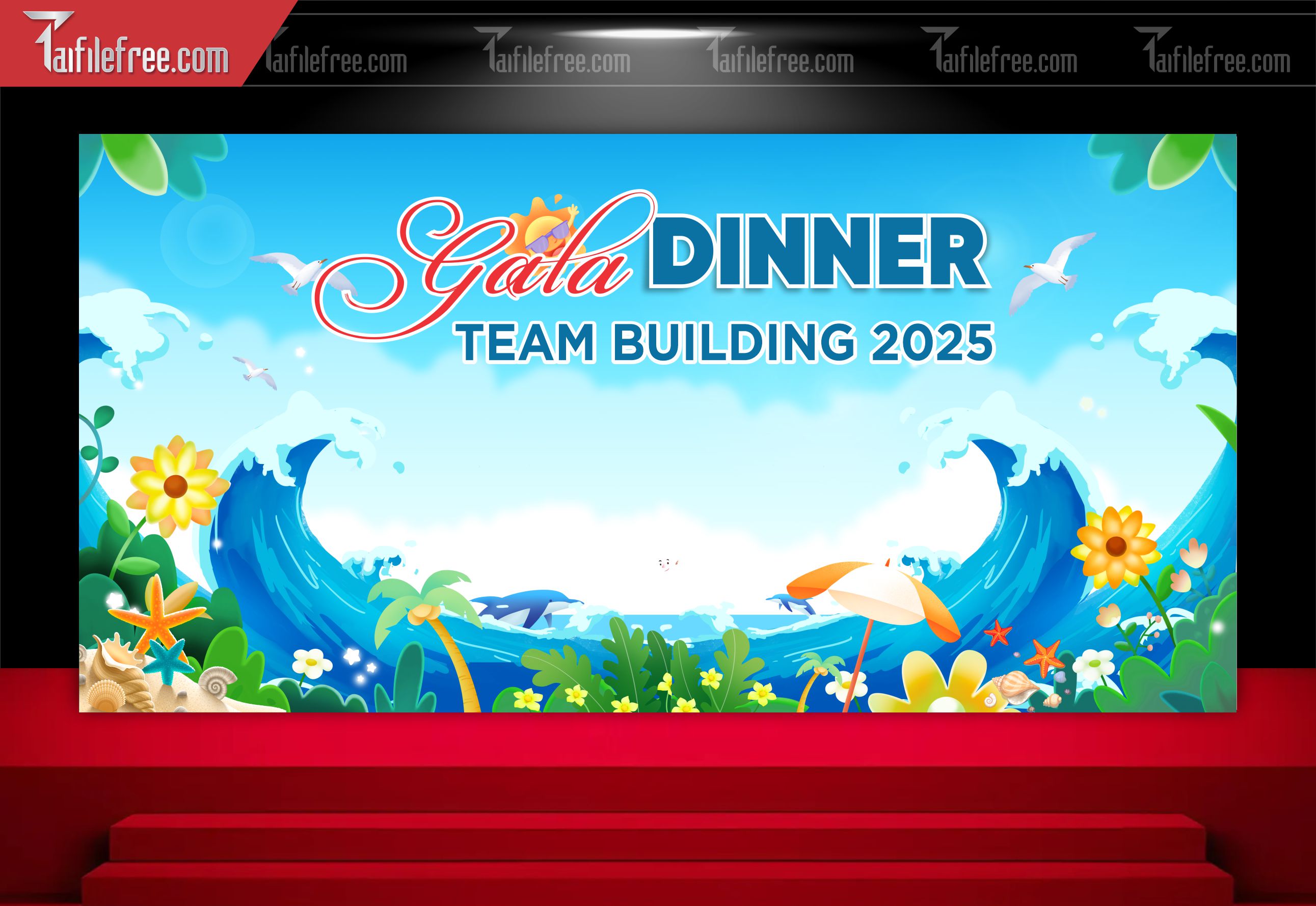 Backdrop Team Building Đẹp, Sôi động Và Chuyên Nghiệp_TT41