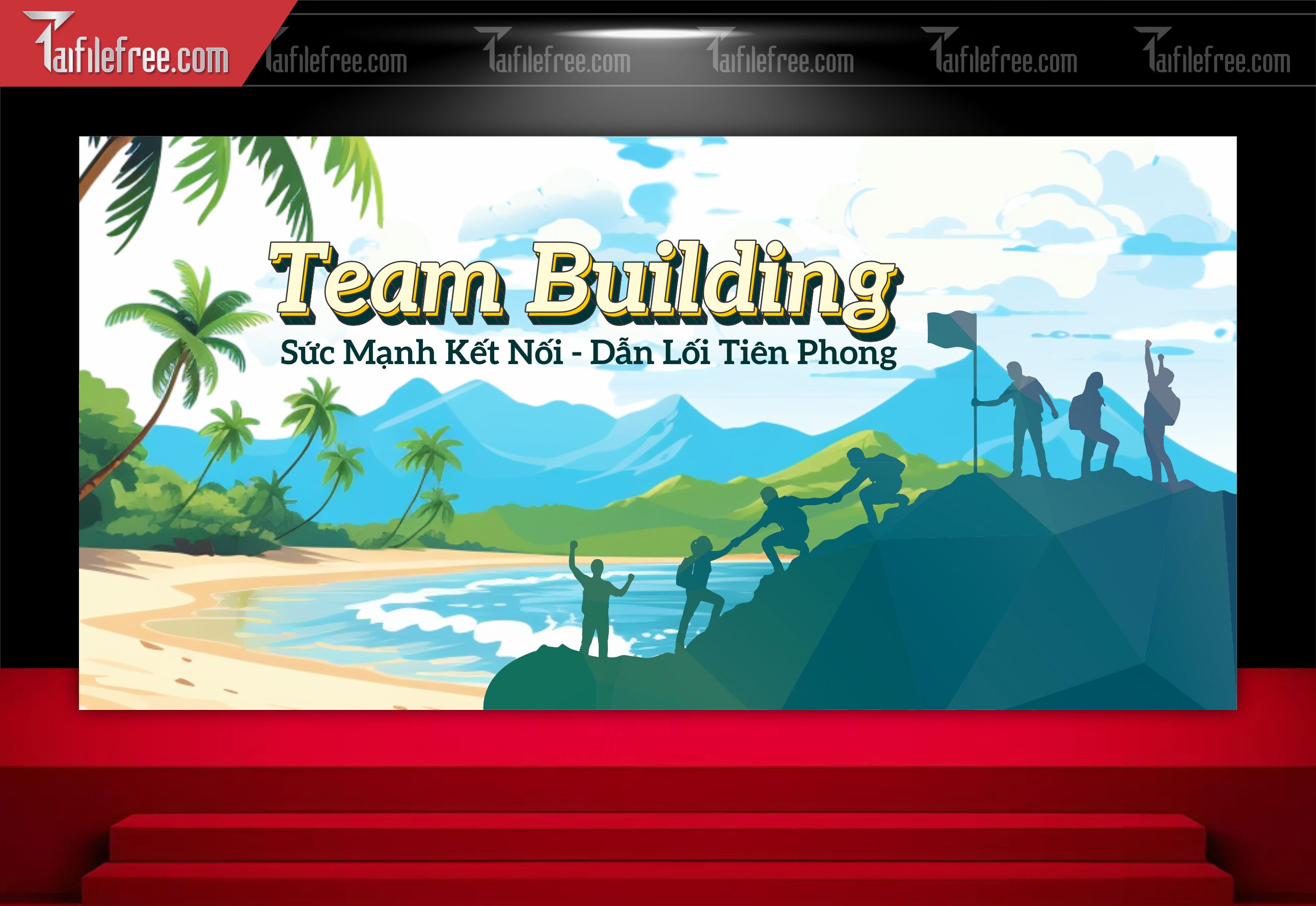 Backdrop Team Building Đẹp, Sôi động Và Chuyên Nghiệp_TT42