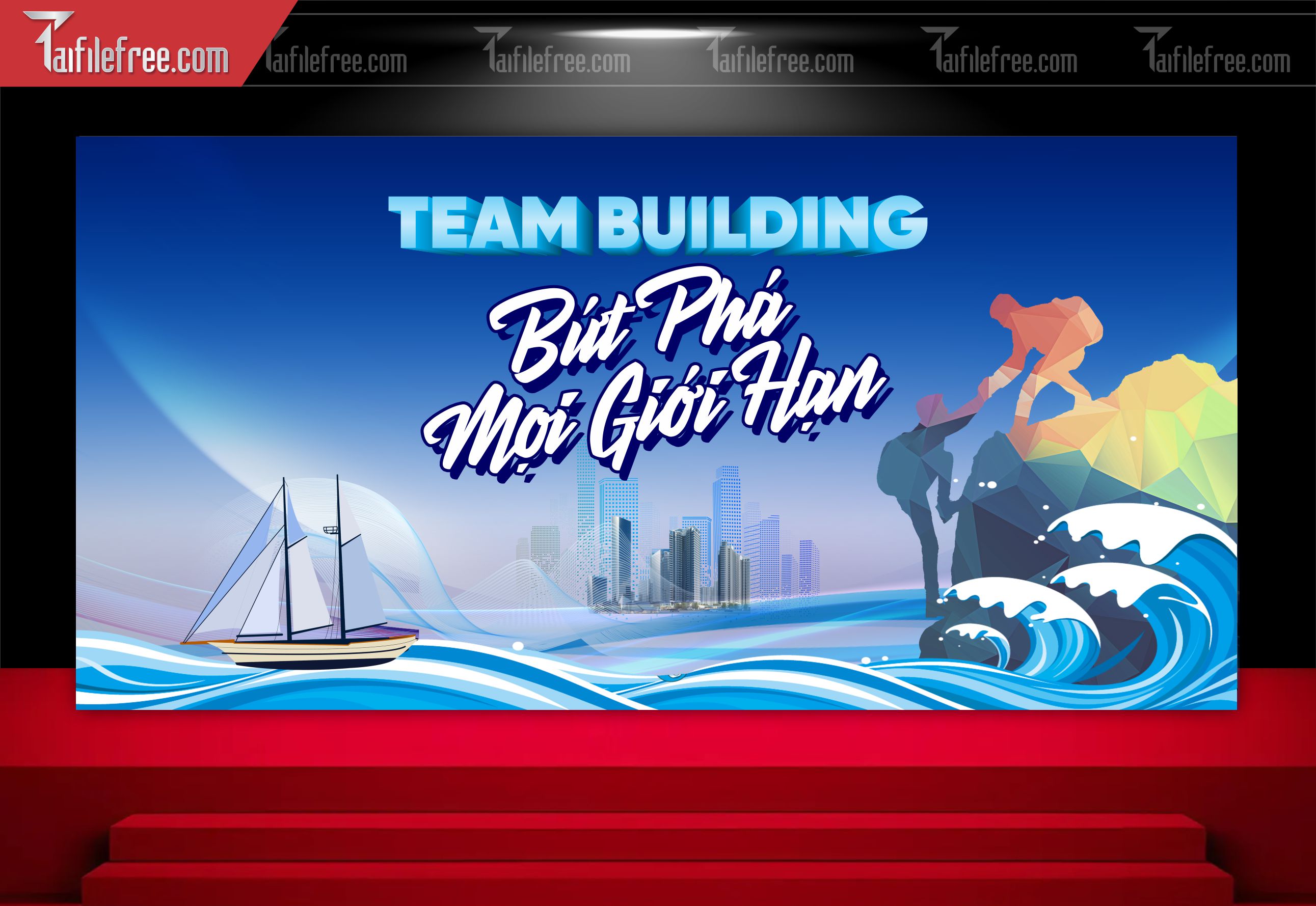 Backdrop Team Building Đẹp, Sôi động Và Chuyên Nghiệp_TT43