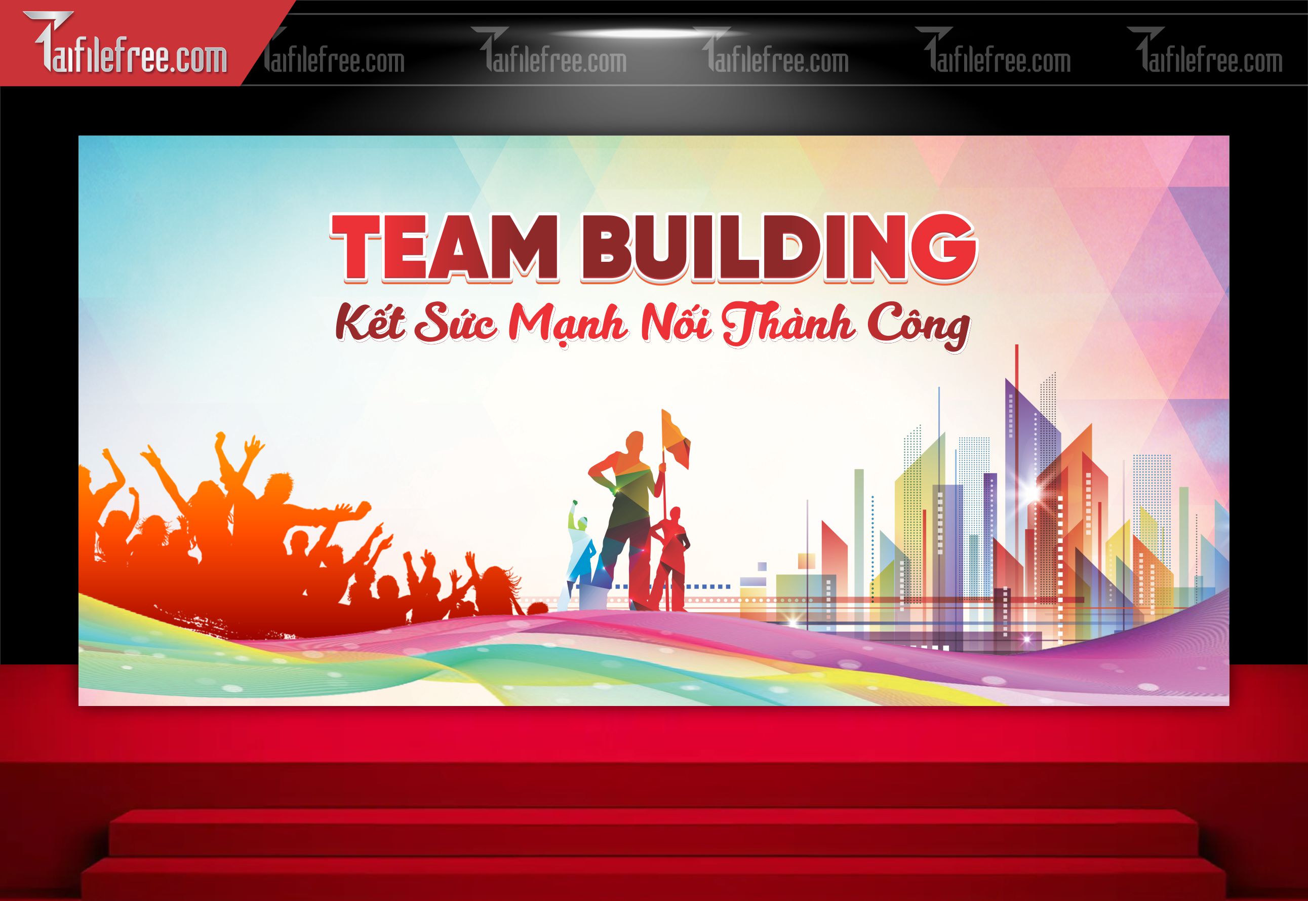 Backdrop Team Building Đẹp, Sôi động Và Chuyên Nghiệp_TT44