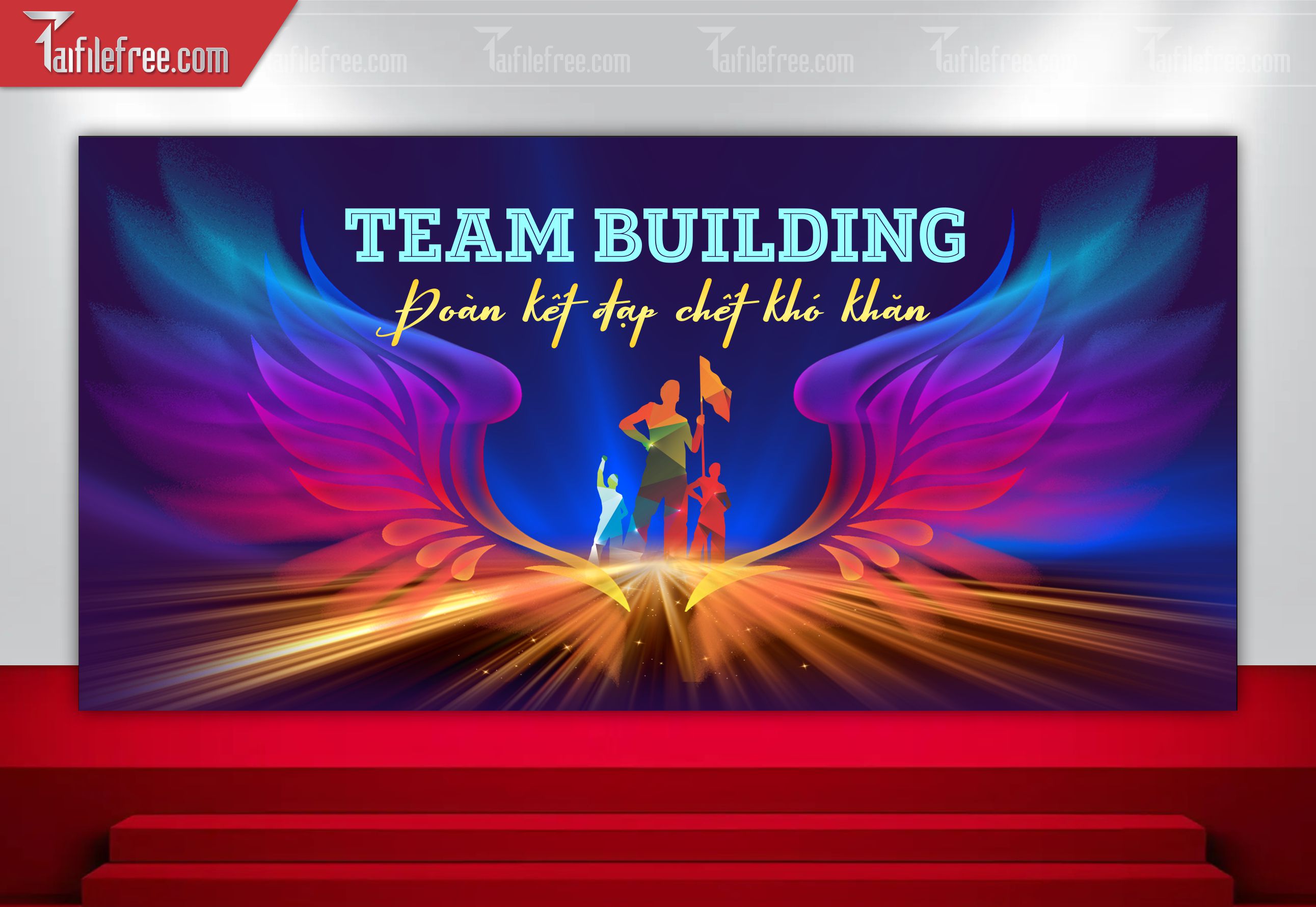 Backdrop Team Building Đẹp, Sôi động Và Chuyên Nghiệp_TT46