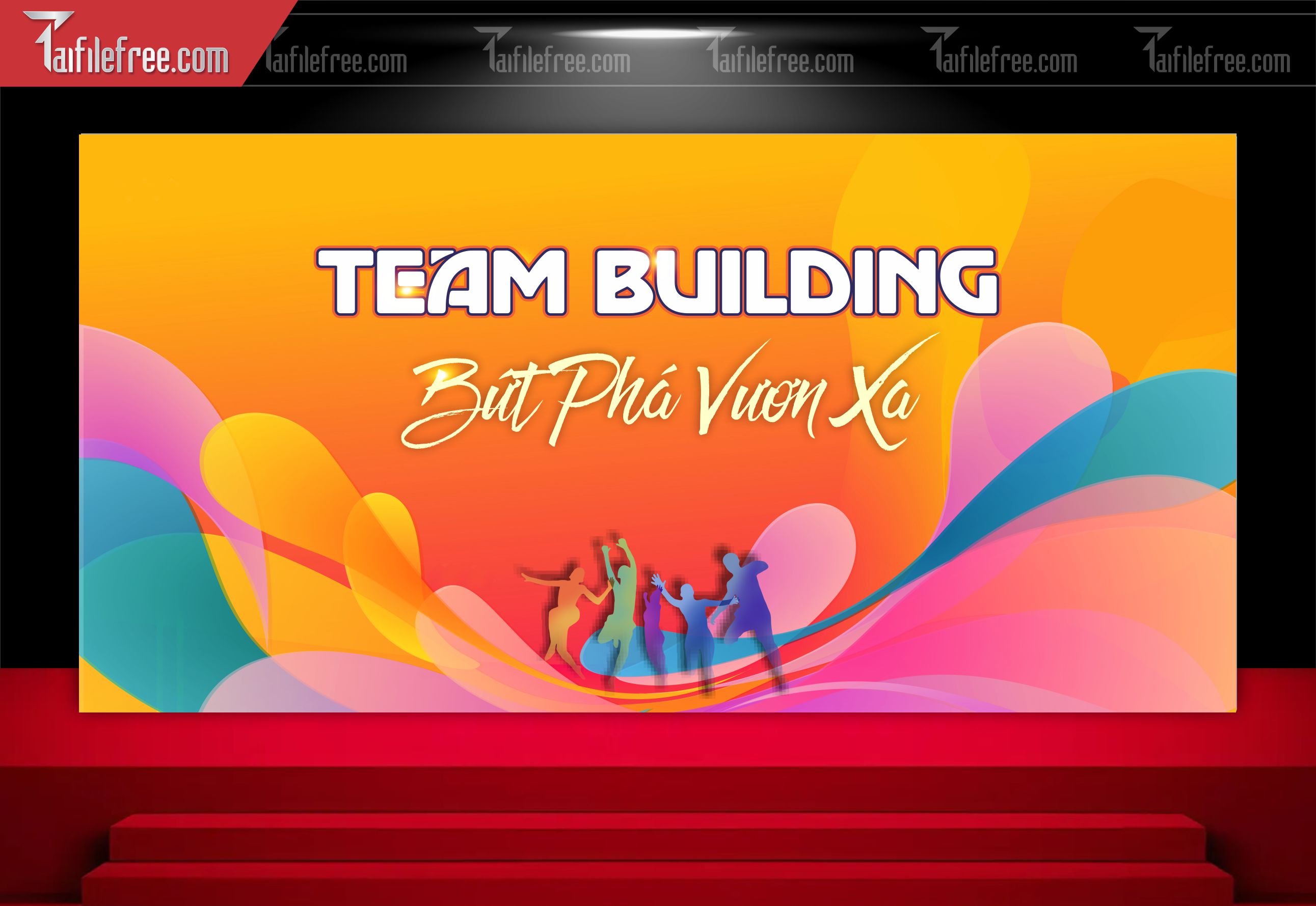 Backdrop Team Building Đẹp, Sôi động Và Chuyên Nghiệp_TT48