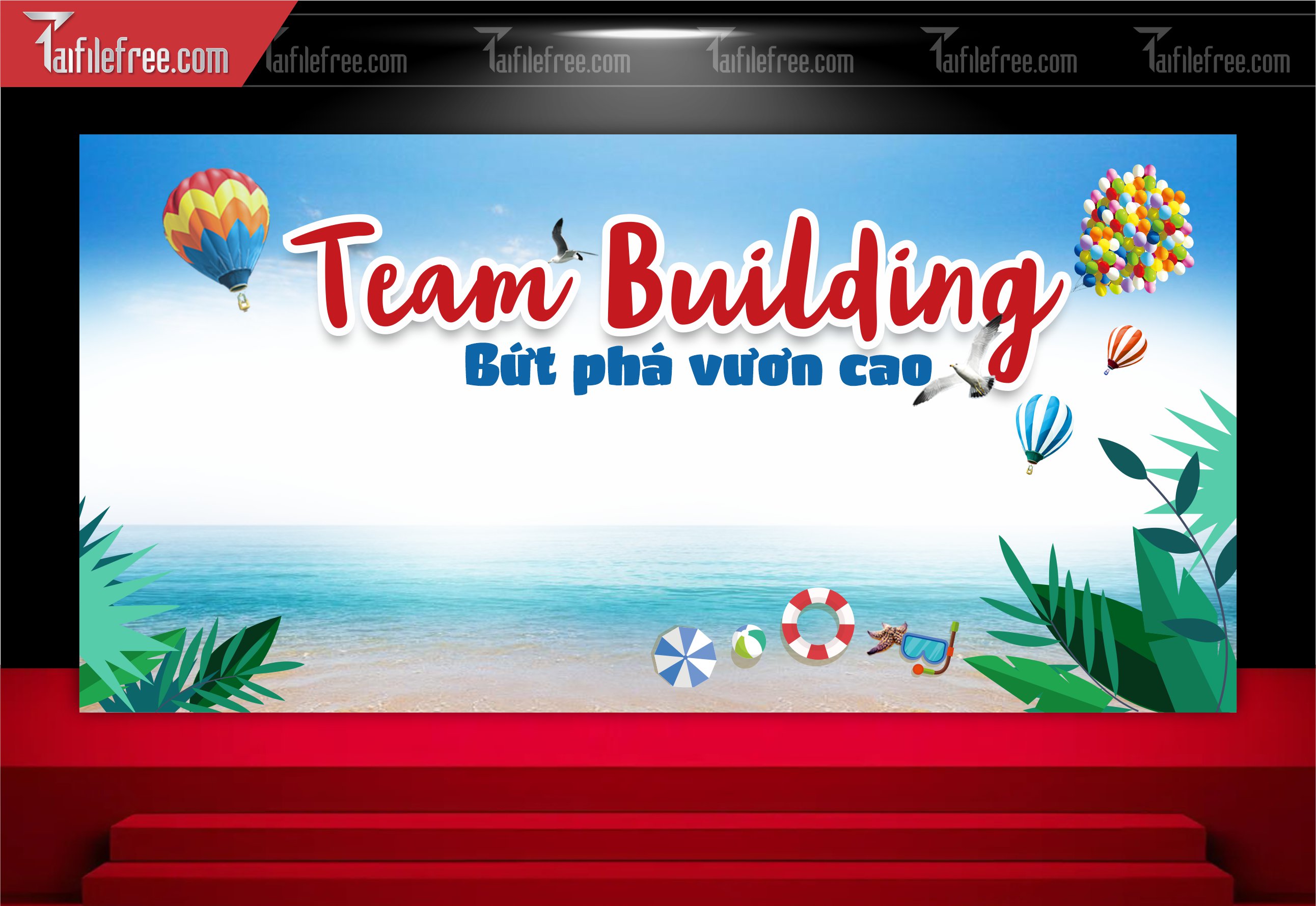 Backdrop Team Building Đẹp, Sôi động Và Chuyên Nghiệp_TT52