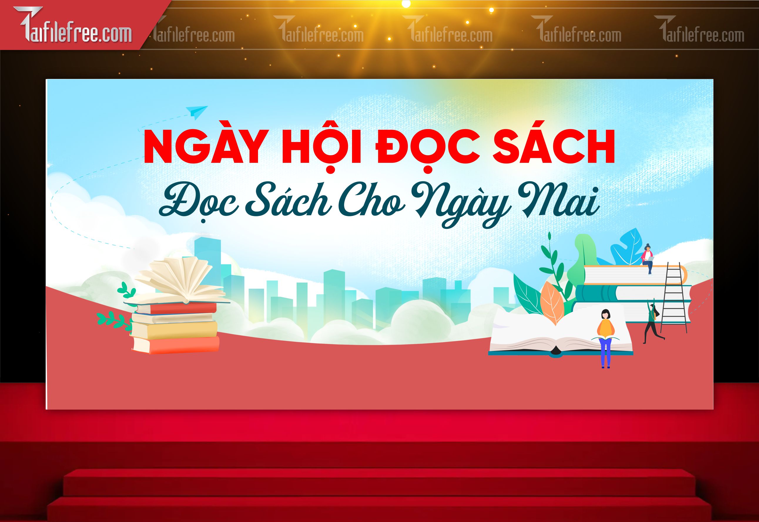 Backdrop, Phông Nền Ngày Hội Đọc Sách Đẹp, Ý Nghĩa_TT58