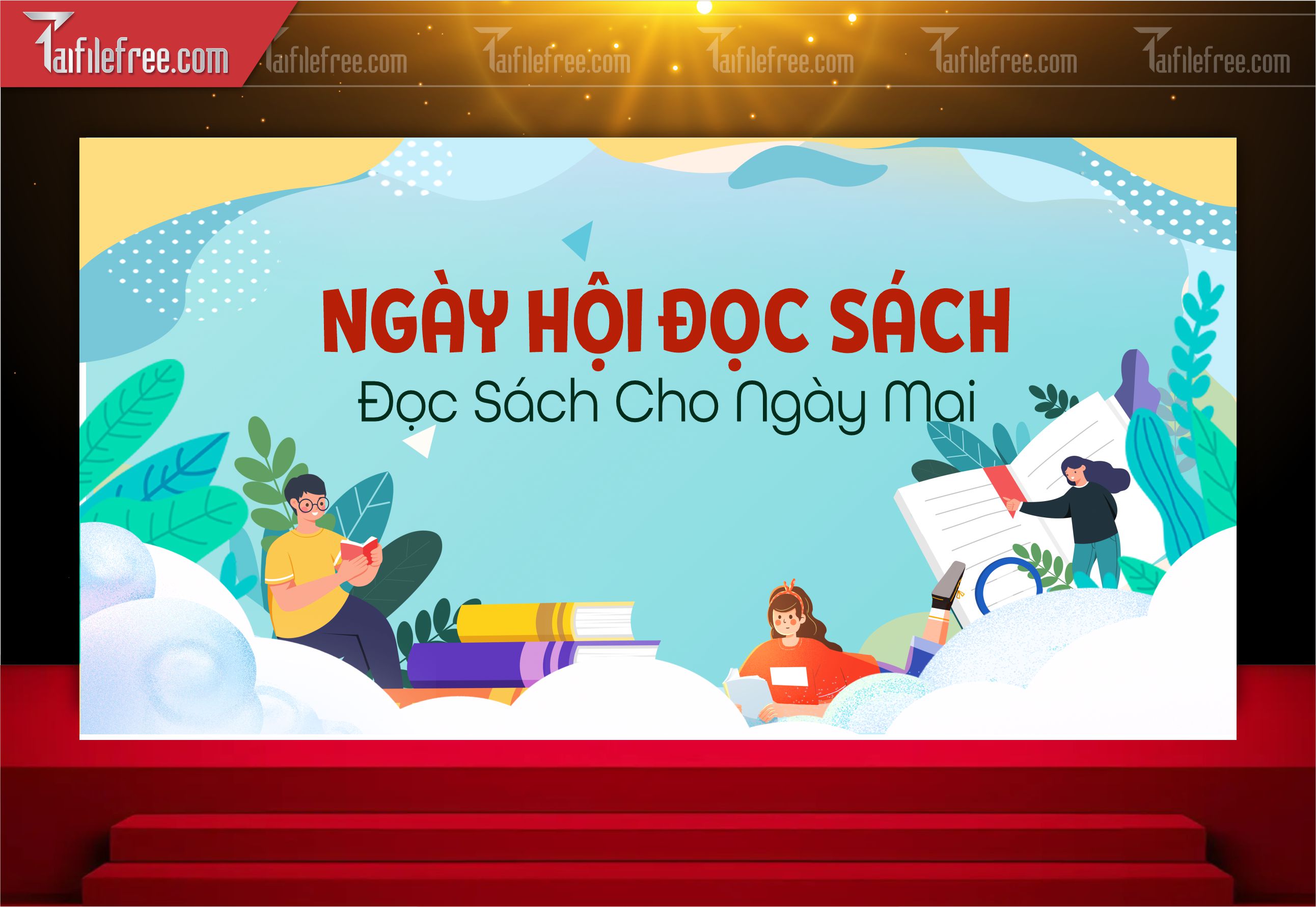 Backdrop, Phông Nền Ngày Hội Đọc Sách Đẹp, Ý Nghĩa_TT62