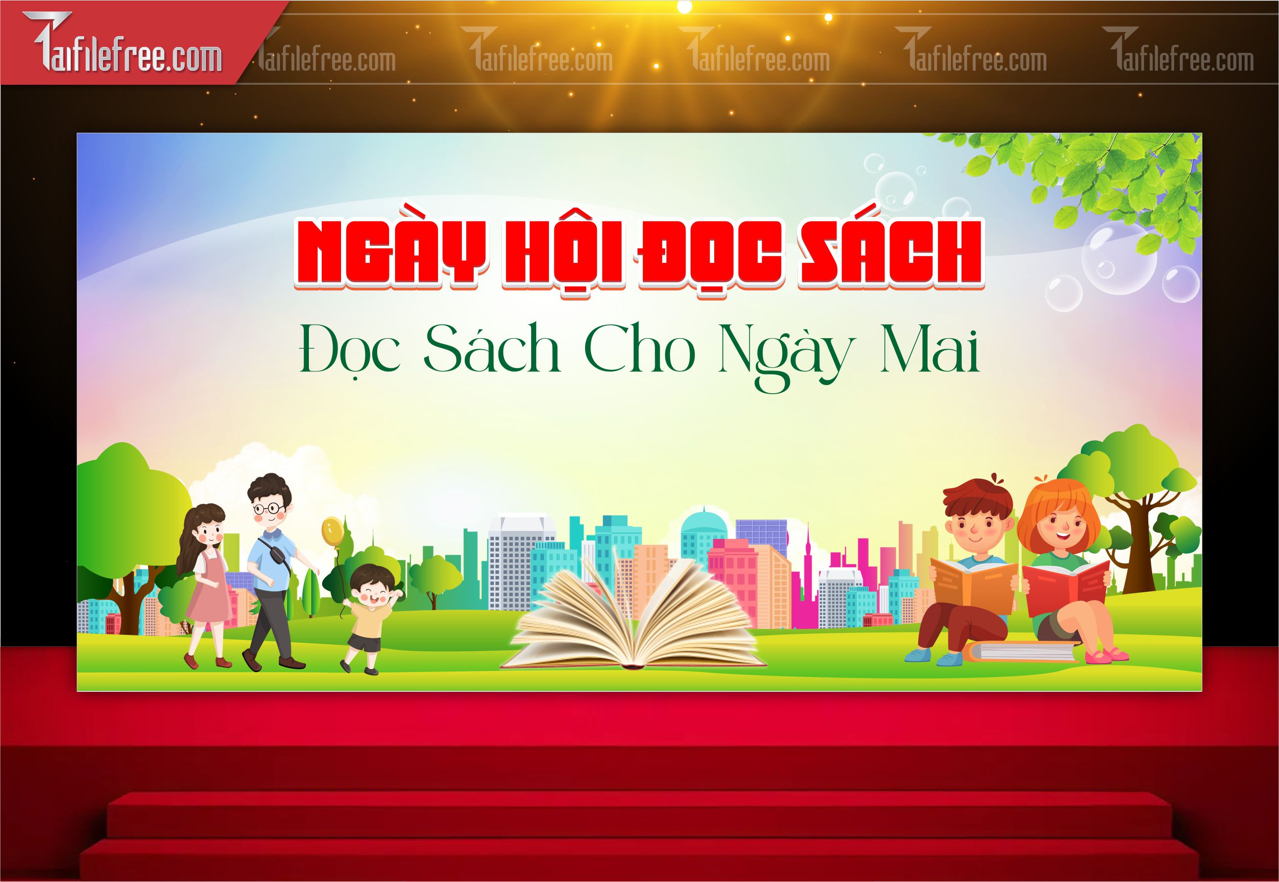 Backdrop, Phông Nền Ngày Hội Đọc Sách Đẹp, Ý Nghĩa_TT63