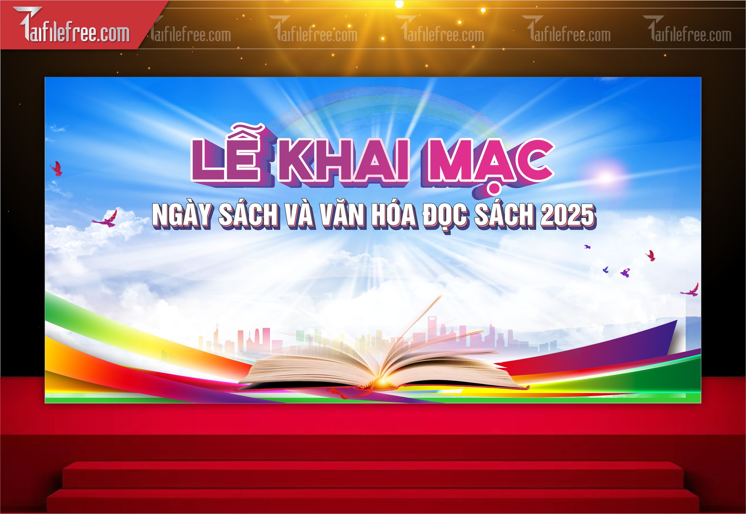 Backdrop, Phông Nền Ngày Hội Đọc Sách Đẹp, Ý Nghĩa_TT64