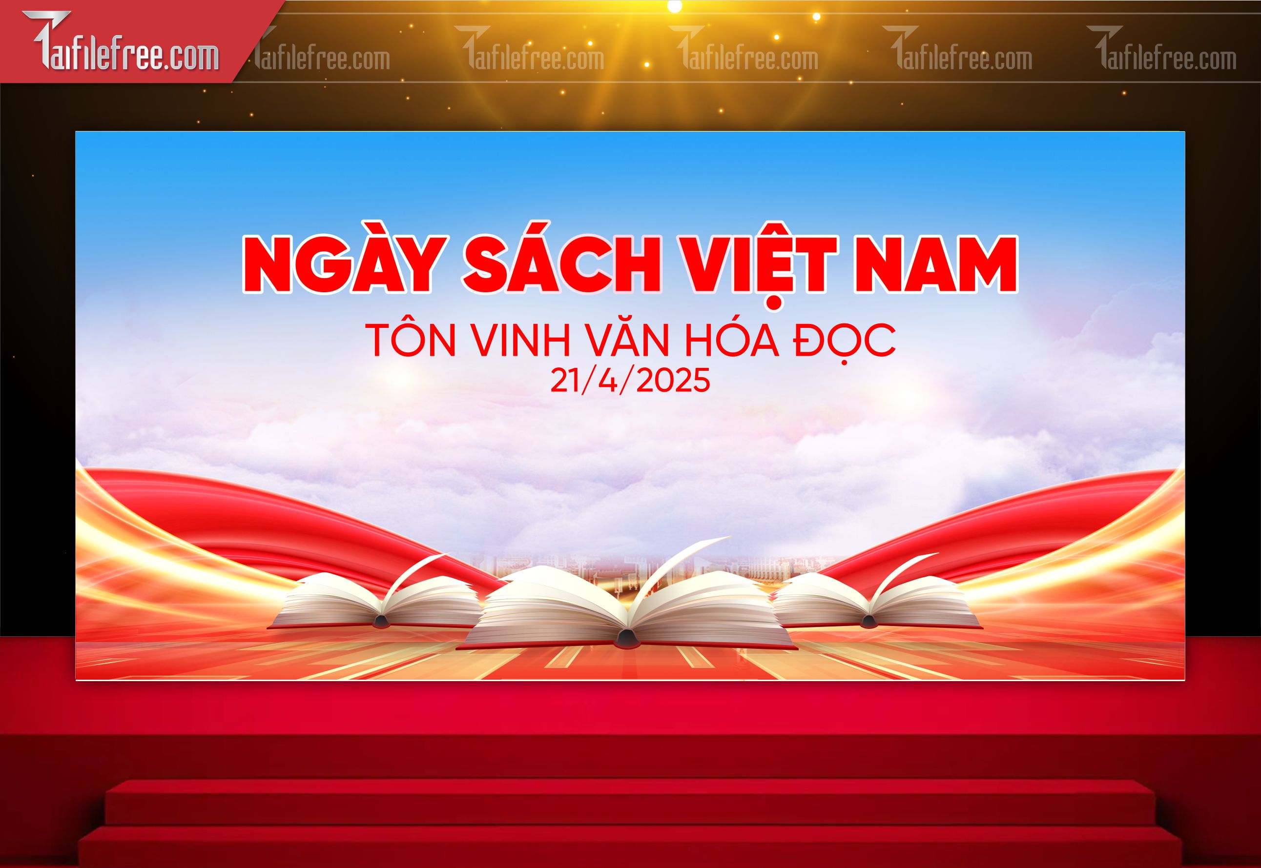 Backdrop, Phông Nền Ngày Hội Đọc Sách Đẹp, Ý Nghĩa_TT65