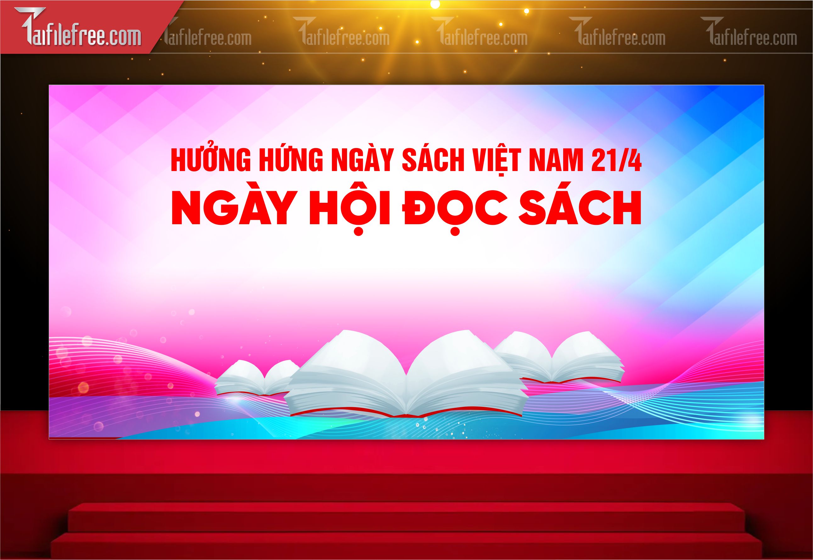 Backdrop, Phông Nền Ngày Hội Đọc Sách Đẹp, Ý Nghĩa_TT66