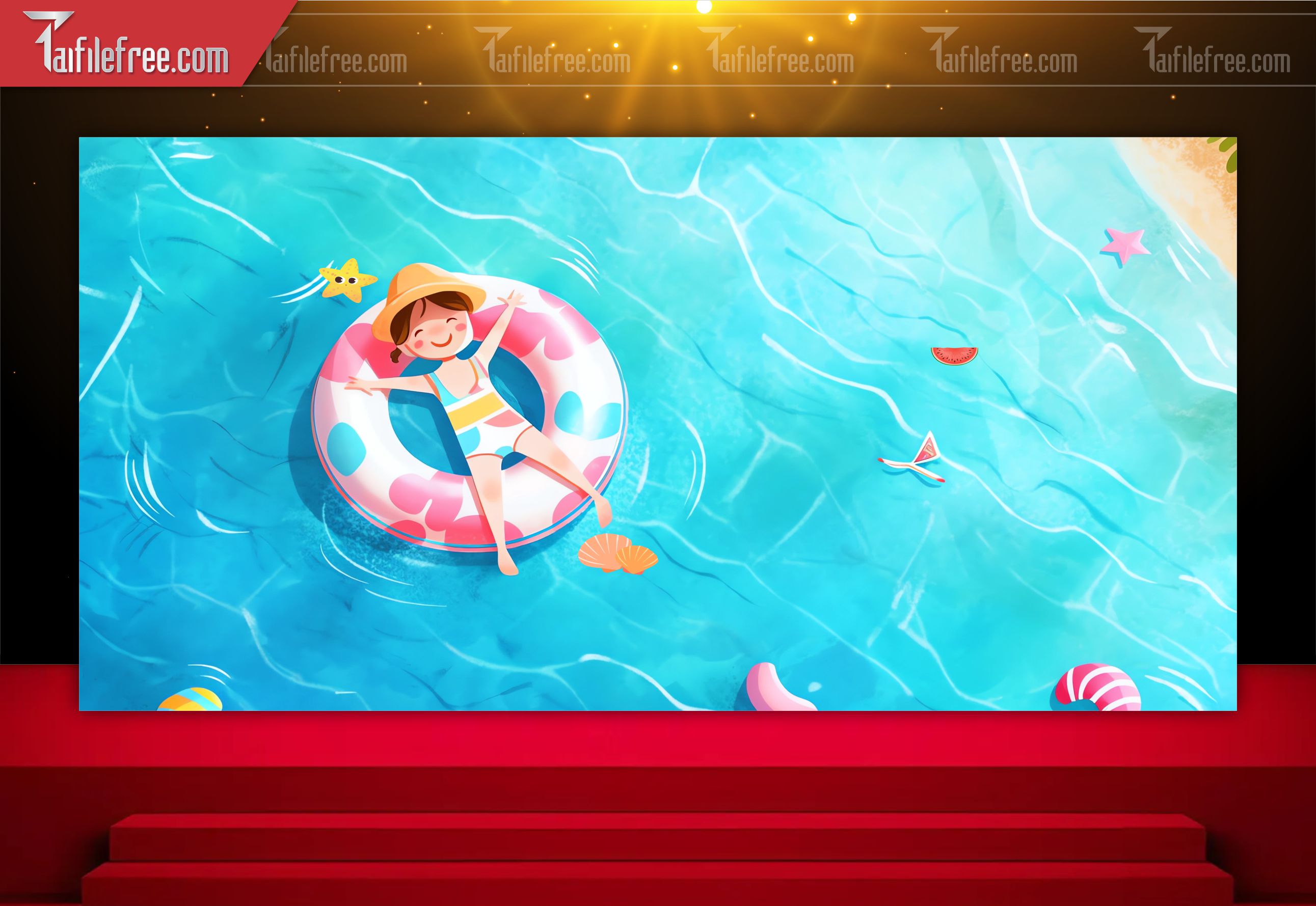 Backdrop Hello Sumer Mát Mẻ Bên Bờ Biển_TT72