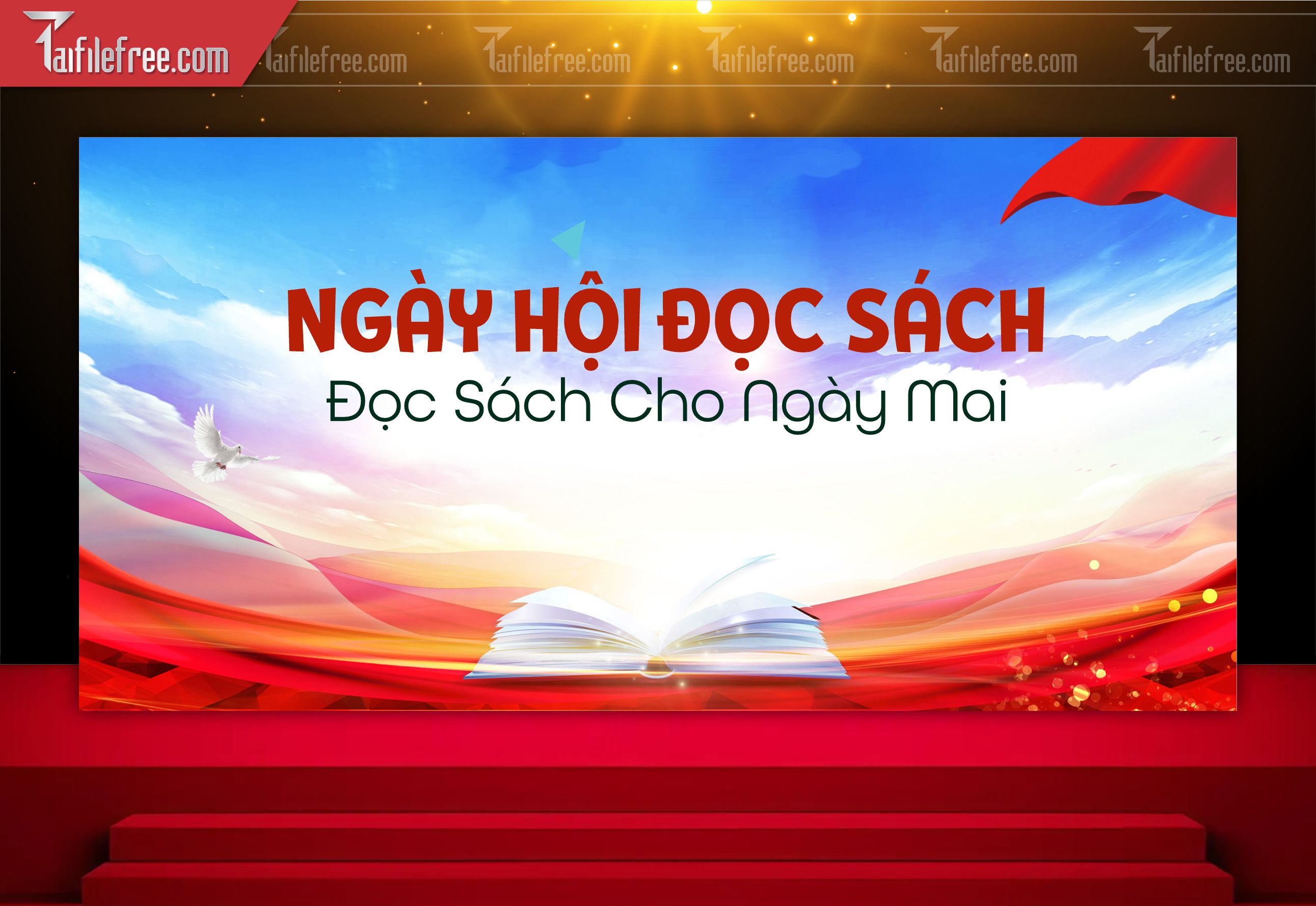 Backdrop, Phông Nền Ngày Hội Đọc Sách Đẹp, Ý Nghĩa_TT79