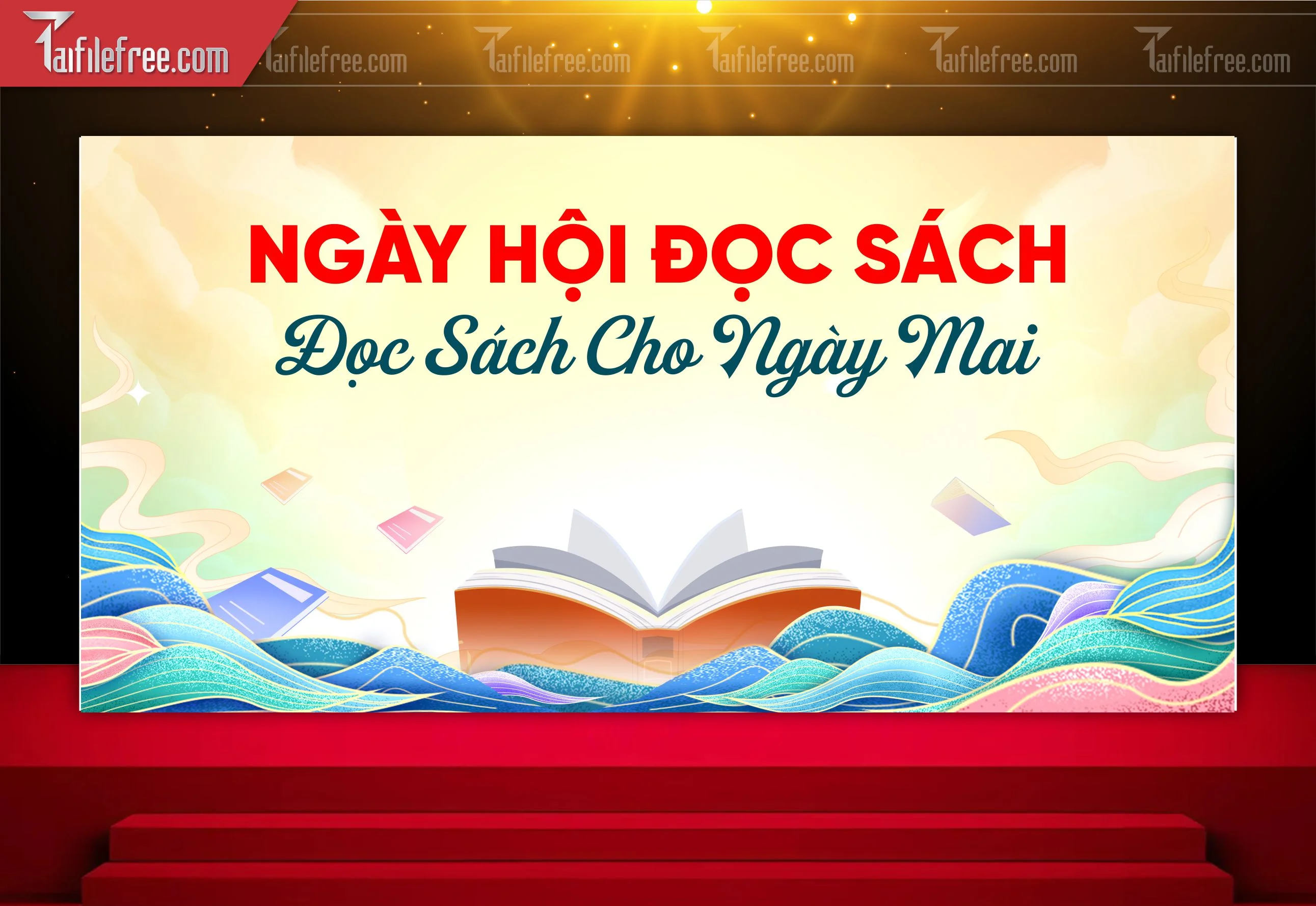 Backdrop, Phông Nền Ngày Hội Đọc Sách Đẹp, Ý Nghĩa_TT80