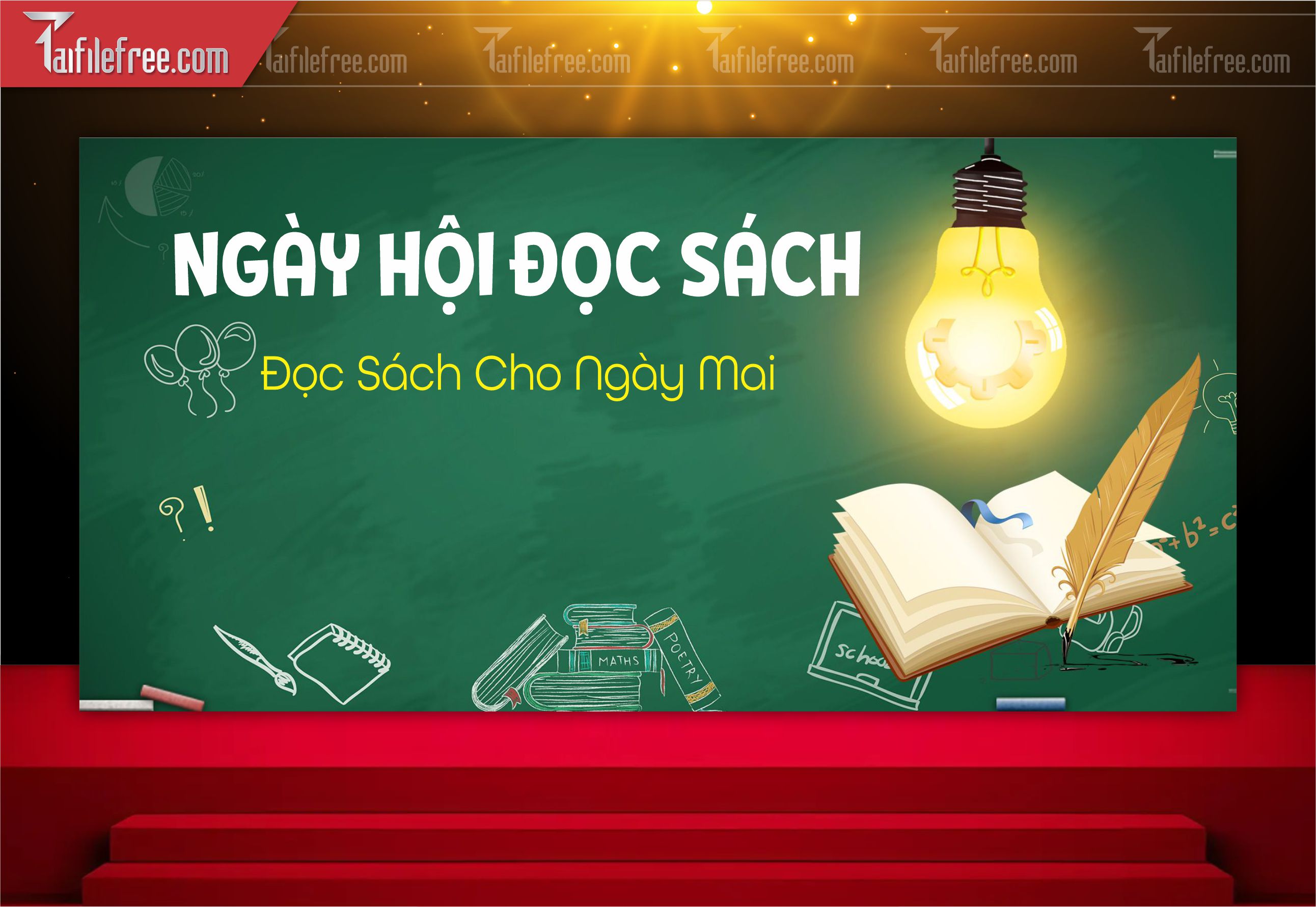 Backdrop, Phông Nền Ngày Hội Đọc Sách Đẹp, Ý Nghĩa_TT82