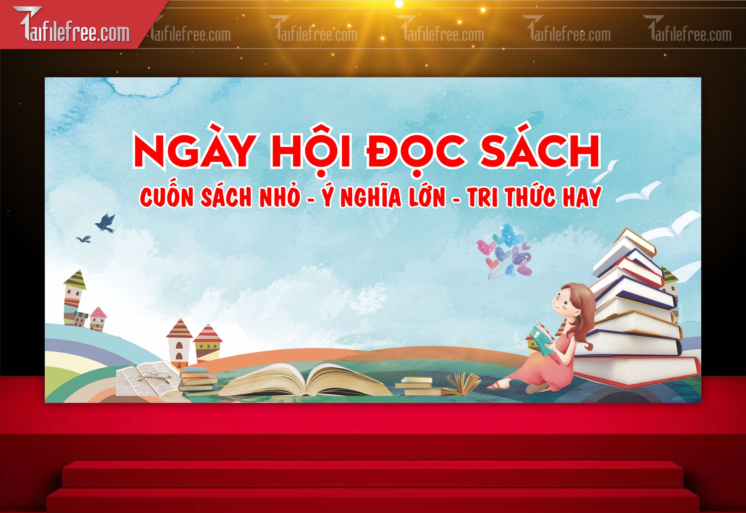 Backdrop, Phông Nền Ngày Hội Đọc Sách Đẹp, Ý Nghĩa_TT84