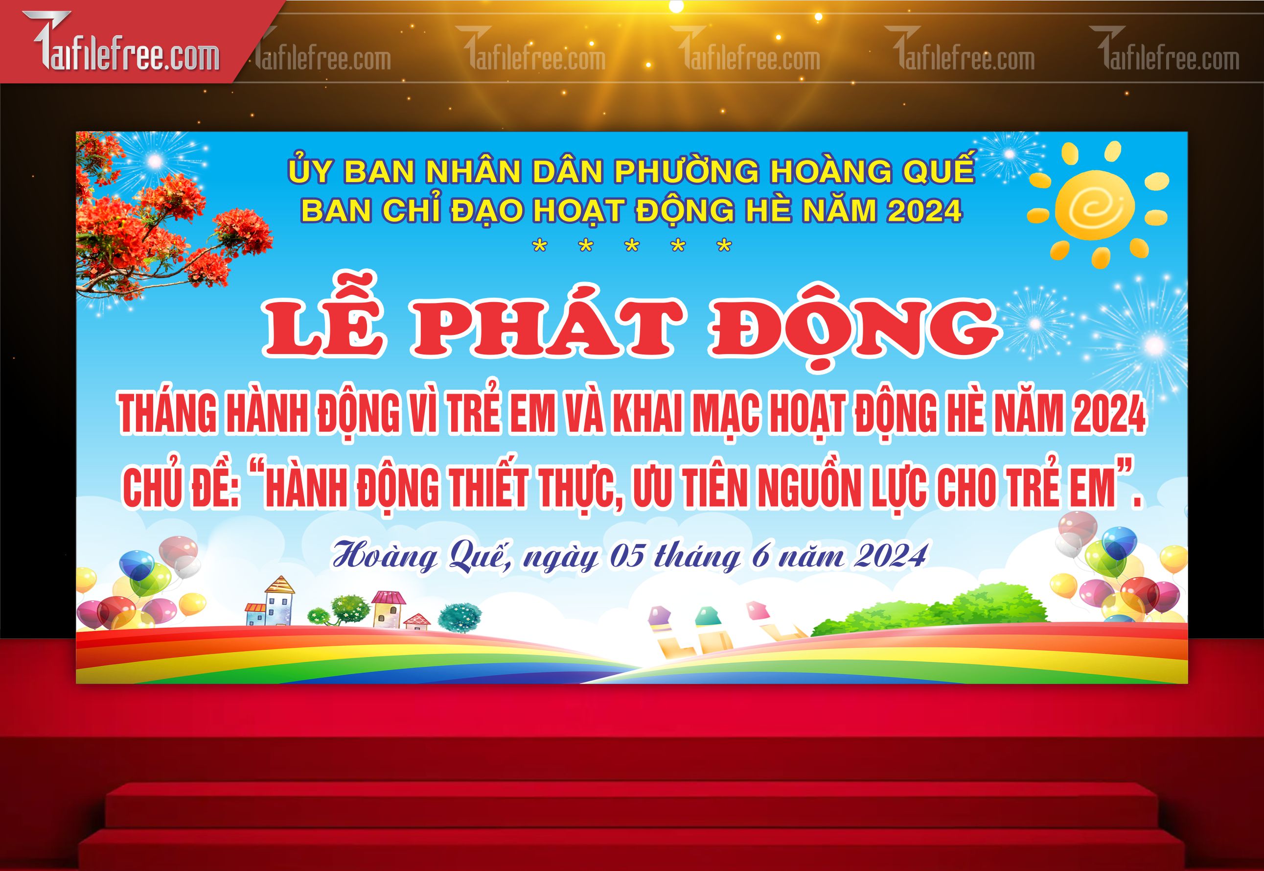 Phông Lễ Phát Động Tháng Hành Động Vì Trẻ Em_TT85