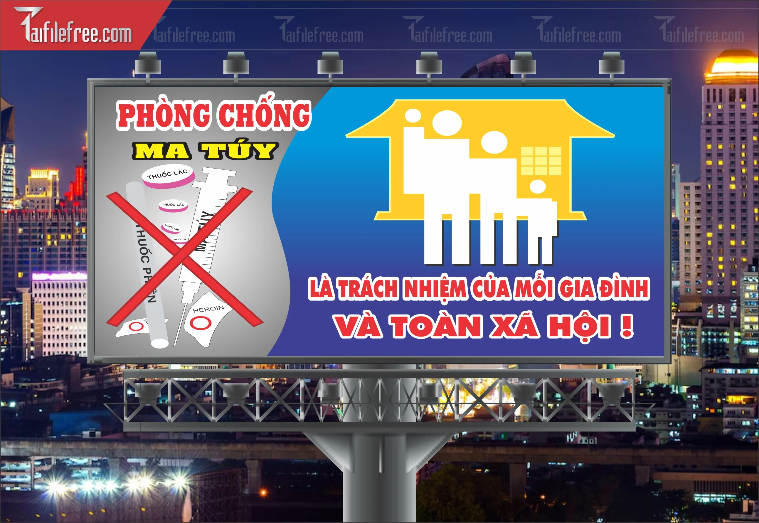 Banner Tuyên Truyền Phòng Chống Tệ Nạn Xã Hội, Nói Không Với Ma Túy TTH01