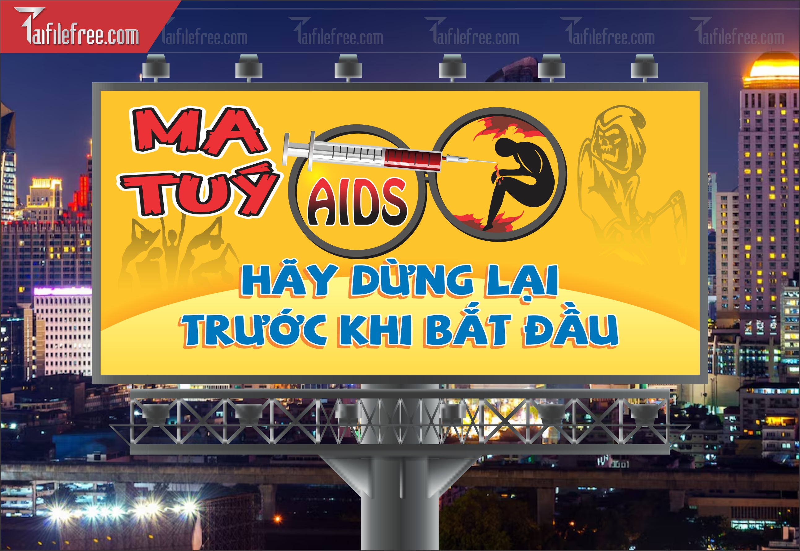 Banner Tuyên Truyền Phòng Chống Tệ Nạn Xã Hội, Nói Không Với Ma Túy TTH05