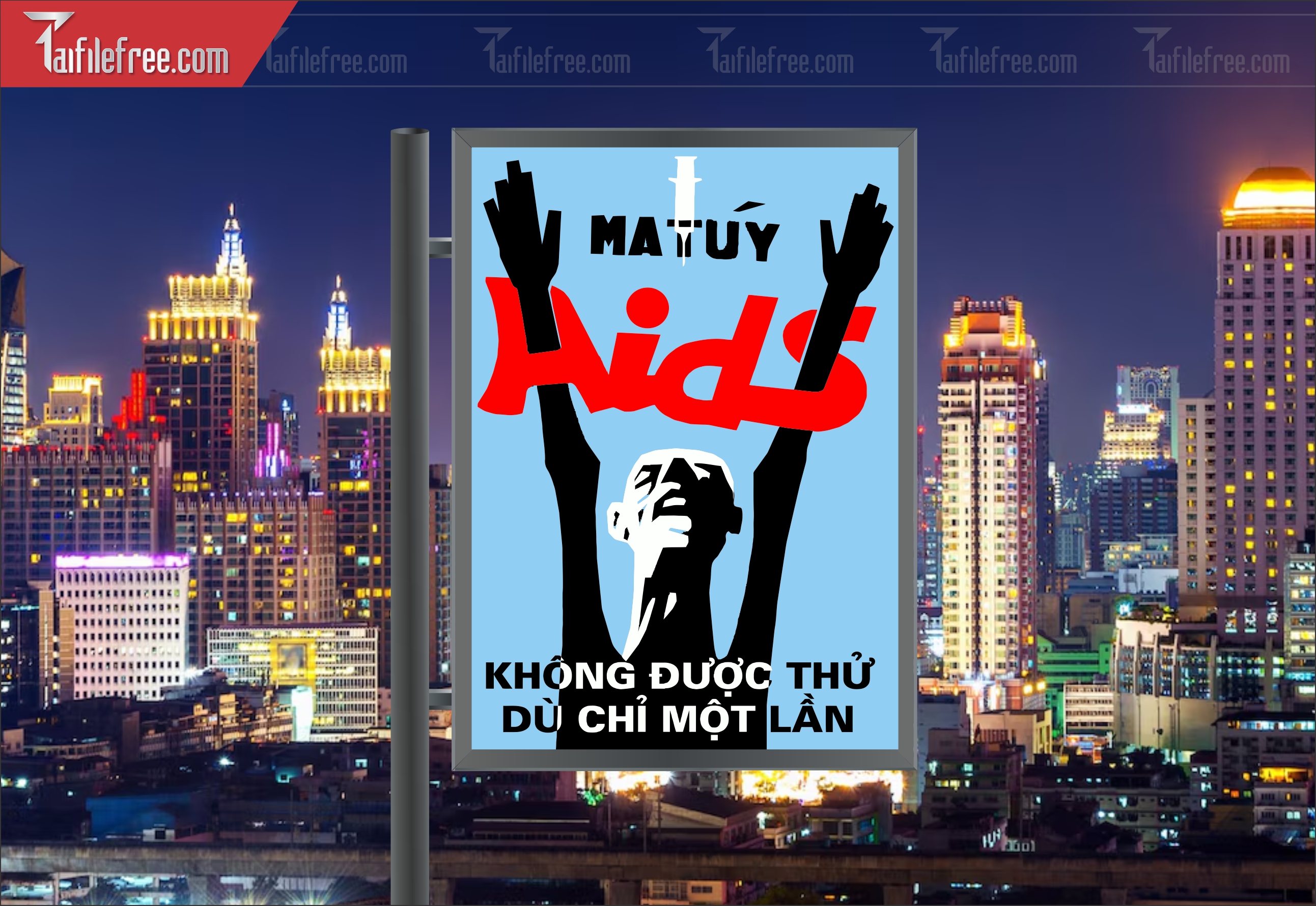 Banner Tuyên Truyền Phòng Chống Tệ Nạn Xã Hội, Nói Không Với Ma Túy TTH08