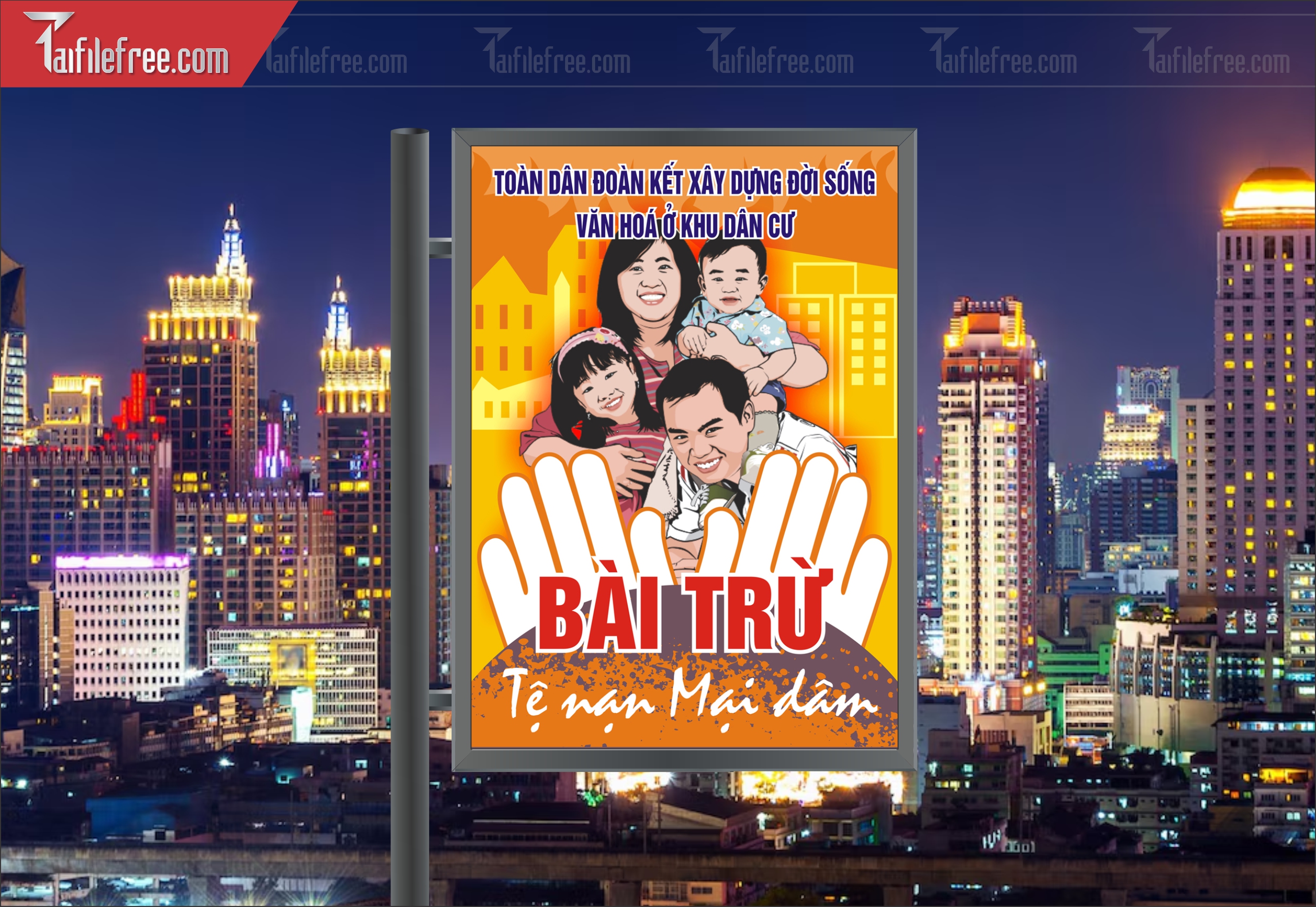 Banner Tuyên Truyền Phòng Chống Tệ Nạn Xã Hội, Nói Không Với Mại Dâm TTH10
