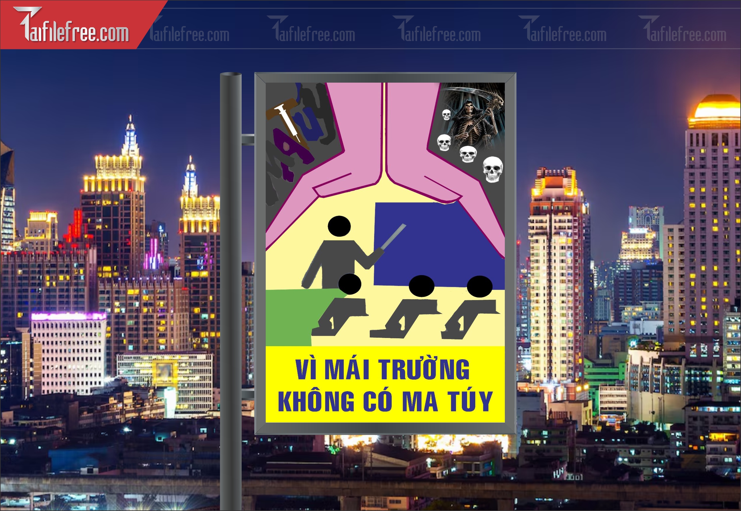 Banner Tuyên Truyền Phòng Chống Tệ Nạn Xã Hội, Nói Không Với Ma Túy TTH11
