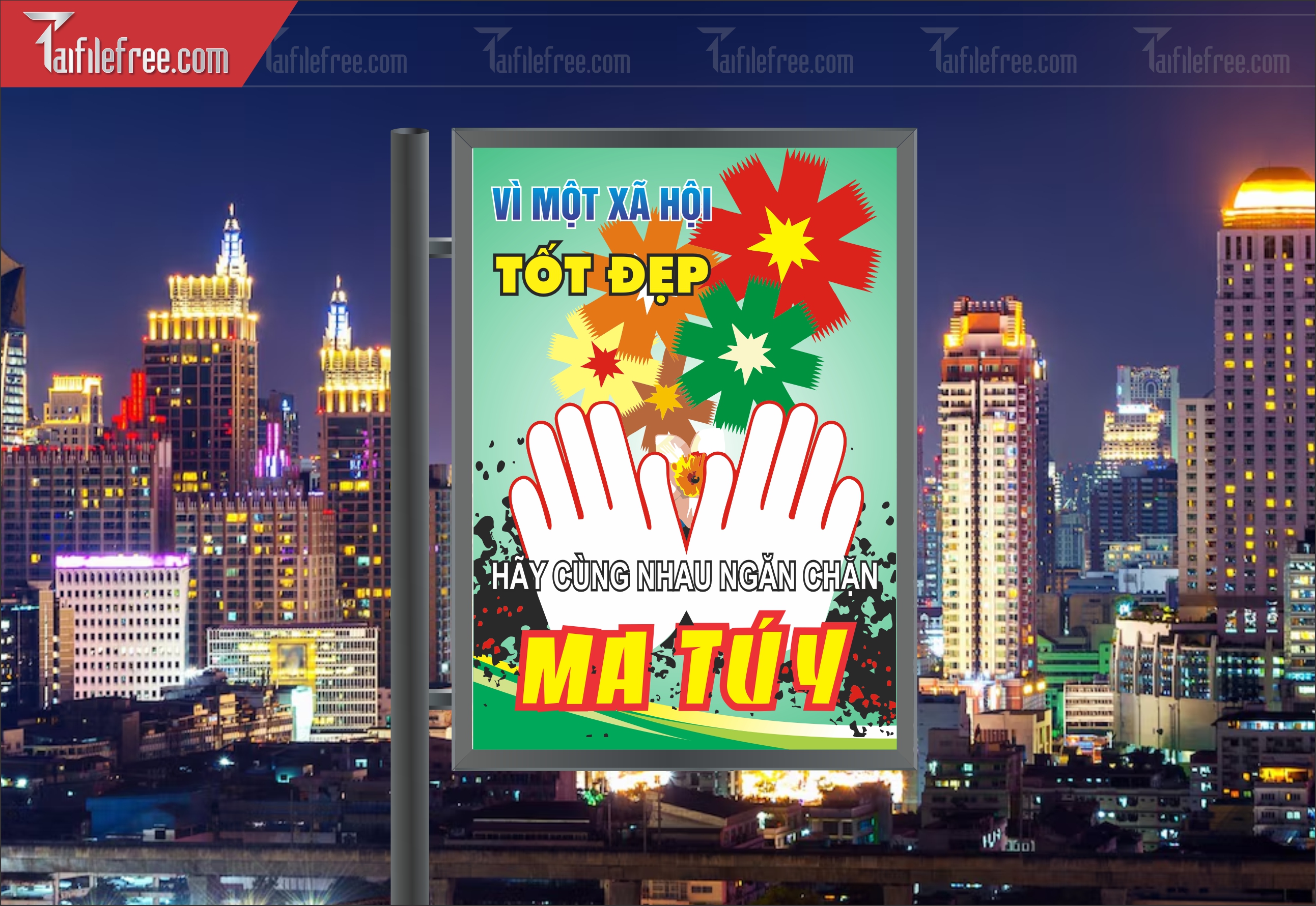 Banner Tuyên Truyền Phòng Chống Tệ Nạn Xã Hội, Nói Không Với Ma Túy TTH12