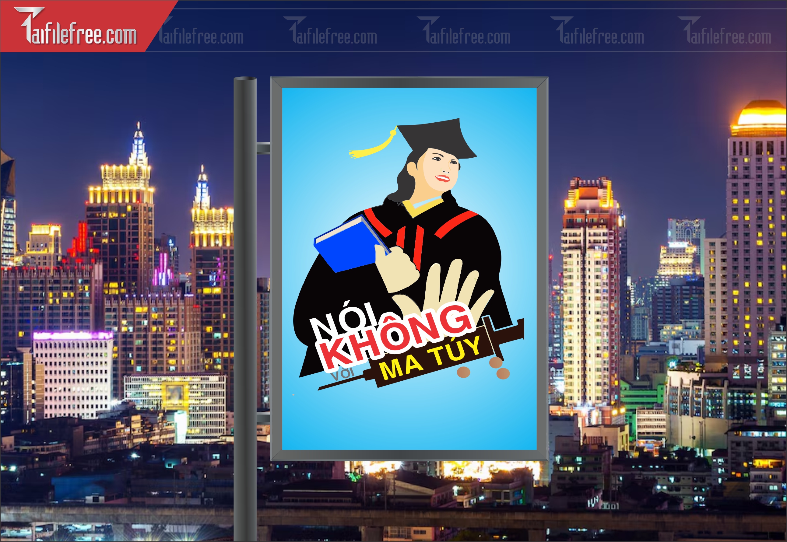 Banner Tuyên Truyền Phòng Chống Tệ Nạn Xã Hội, Nói Không Với Ma Túy TTH16