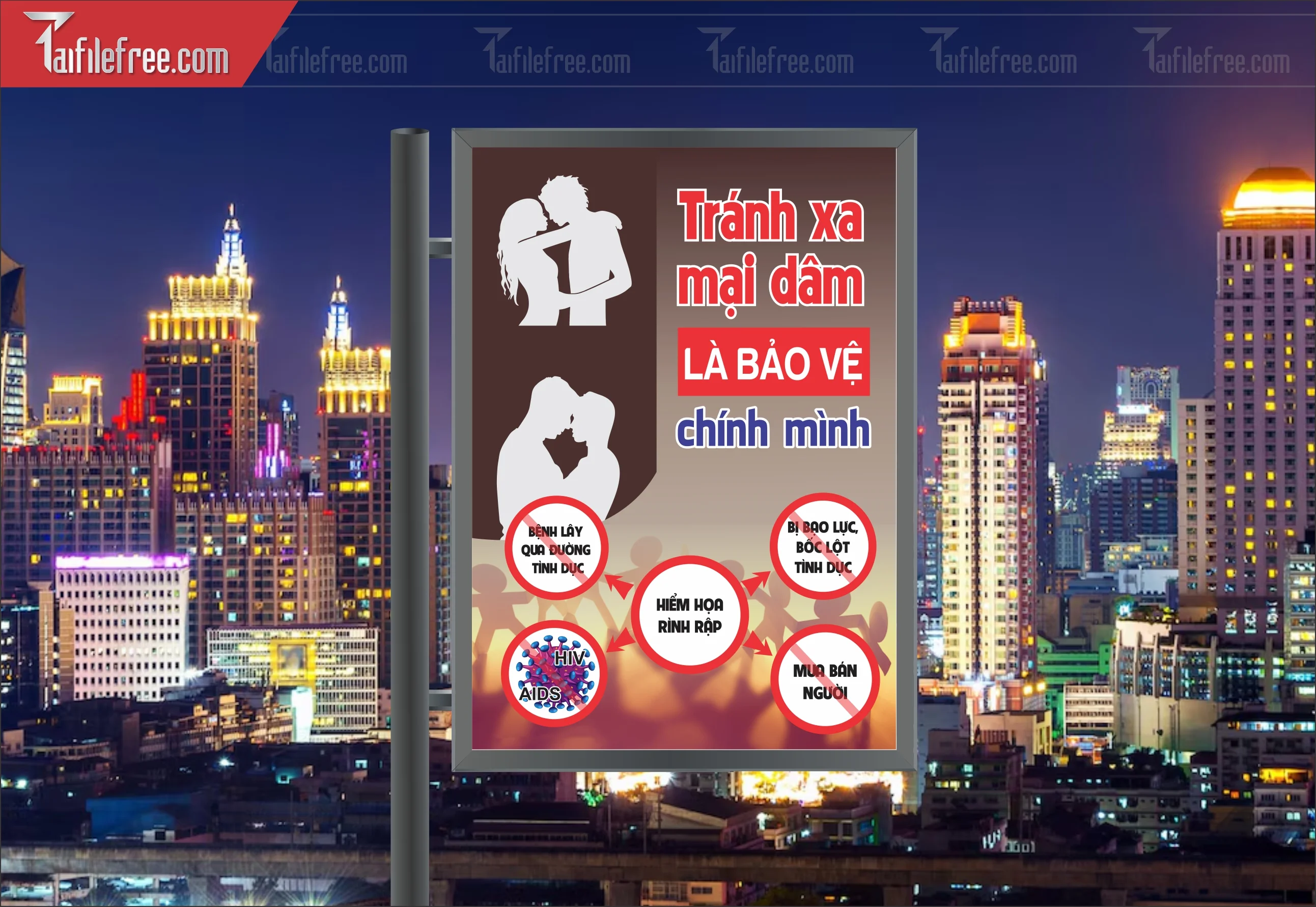 Banner Tuyên Truyền Phòng Chống Tệ Nạn Xã Hội, Nói Không Với Mại Dâm TTH17