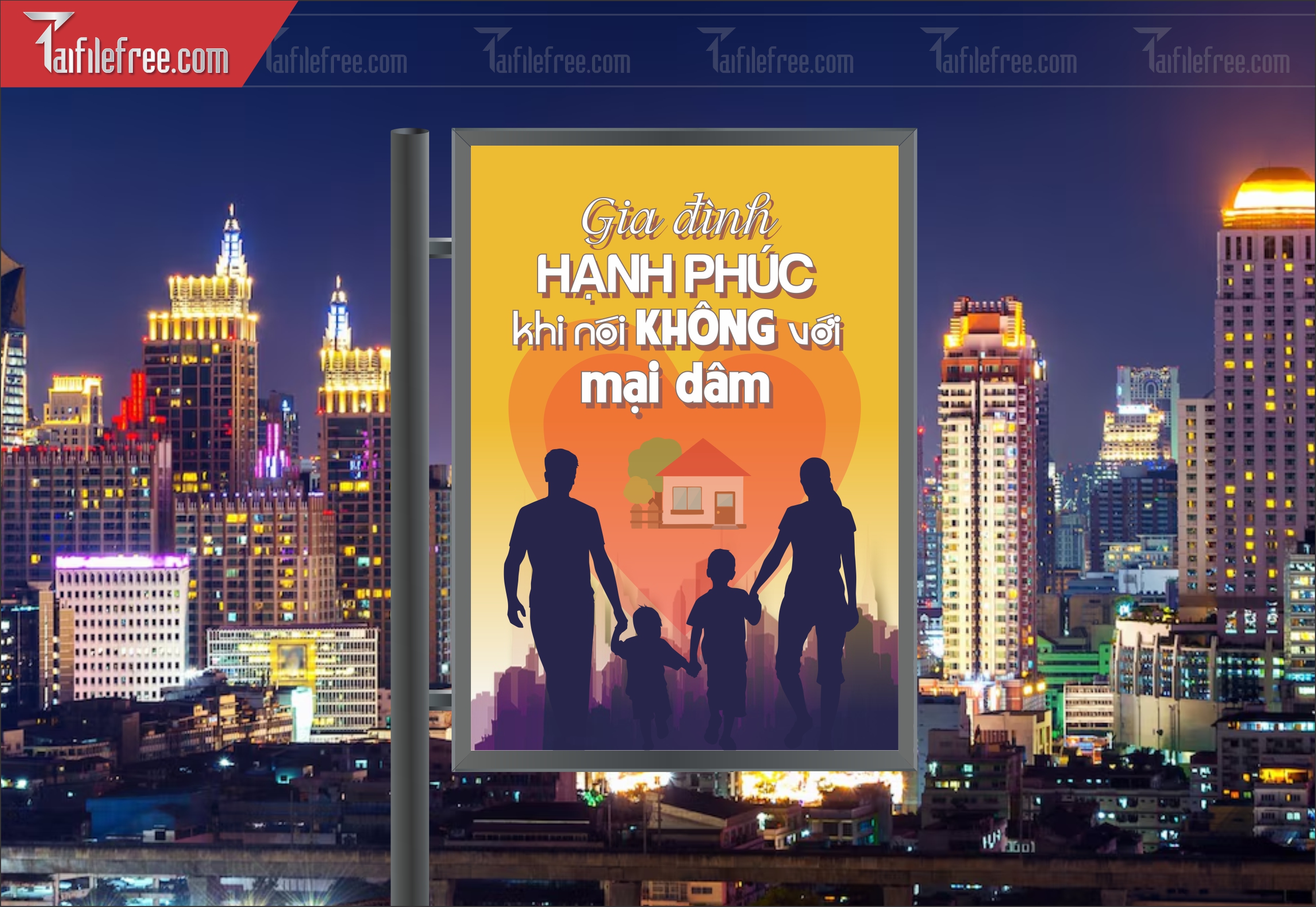 Banner Tuyên Truyền Phòng Chống Tệ Nạn Xã Hội, Nói Không Với Mại Dâm TTH18