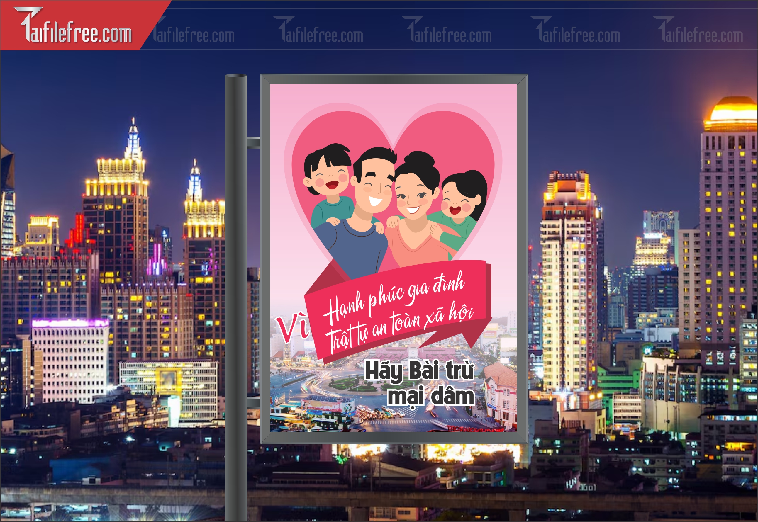 Banner Tuyên Truyền Phòng Chống Tệ Nạn Xã Hội, Nói Không Với Mại Dâm TTH19