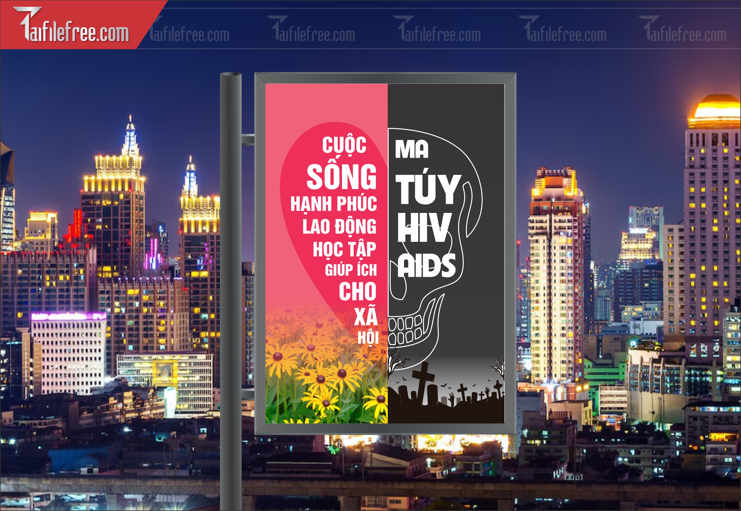 Banner Tuyên Truyền Phòng Chống Tệ Nạn Xã Hội, Nói Không Với Ma Túy TTH22
