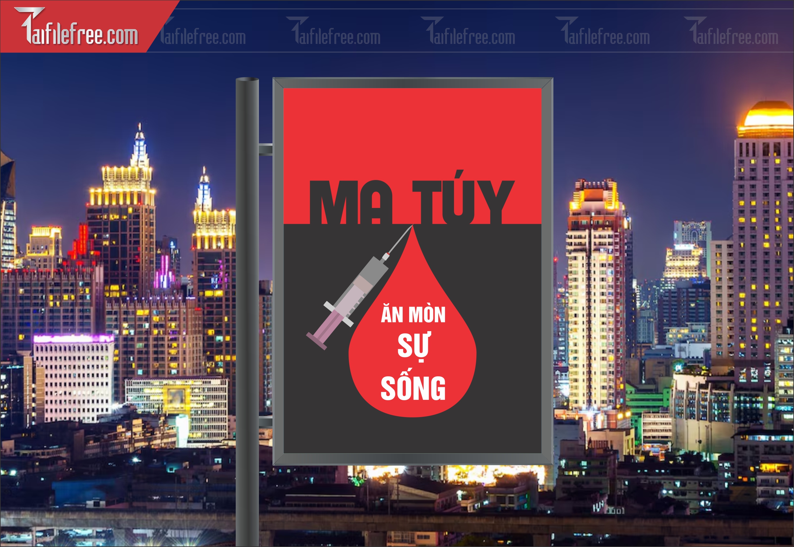 Banner Tuyên Truyền Phòng Chống Tệ Nạn Xã Hội, Nói Không Với Ma Túy TTH23