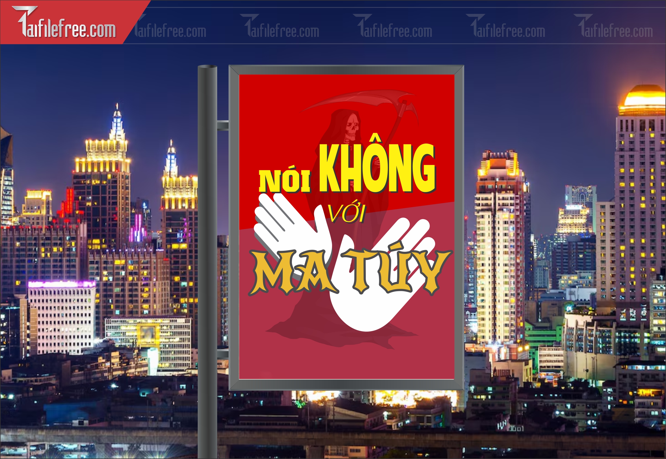Banner Tuyên Truyền Phòng Chống Tệ Nạn Xã Hội, Nói Không Với Ma Túy TTH25