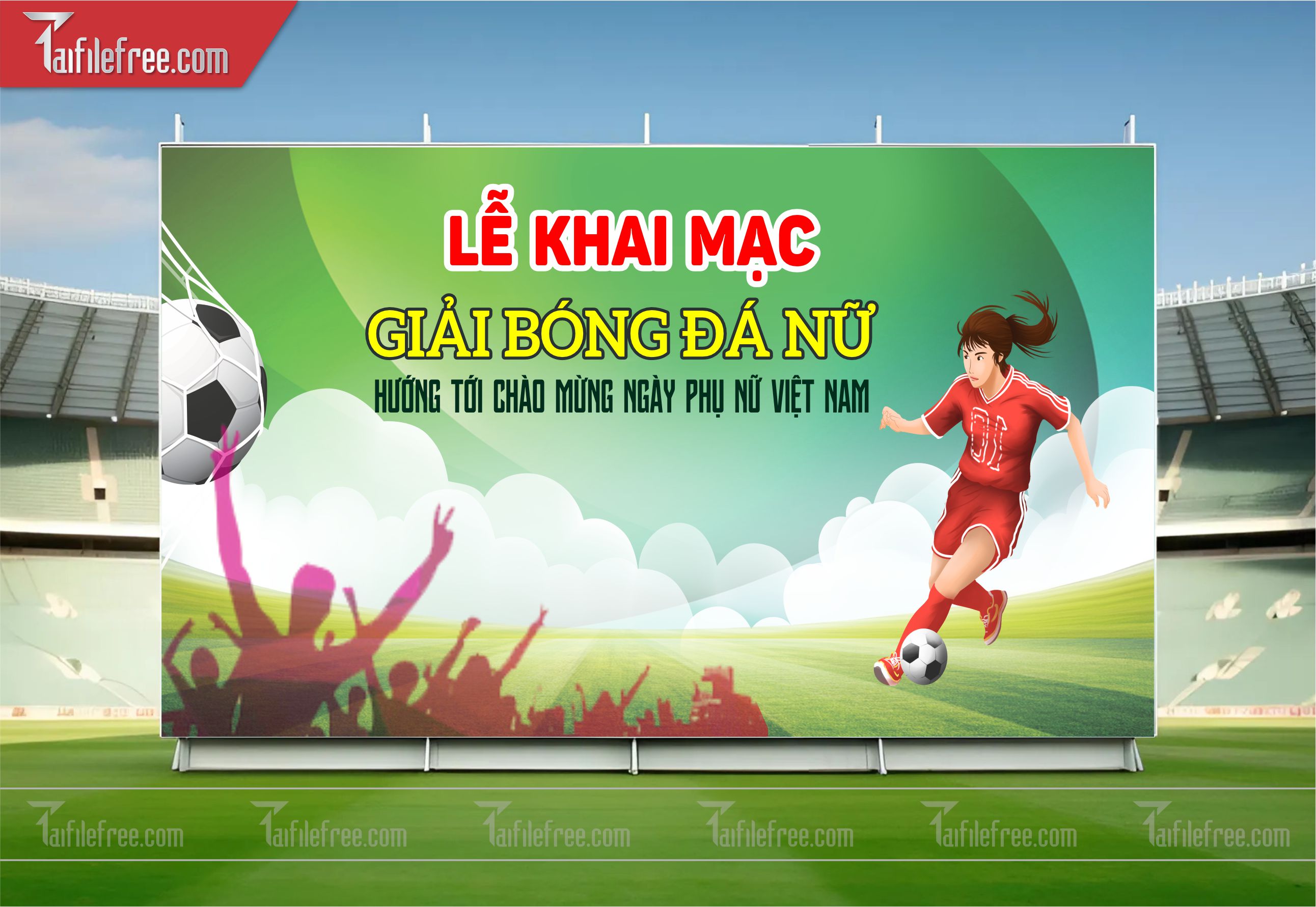 Mẫu Background Thể Thao Bóng Đá Năng Động Ấn Tượng TTK08