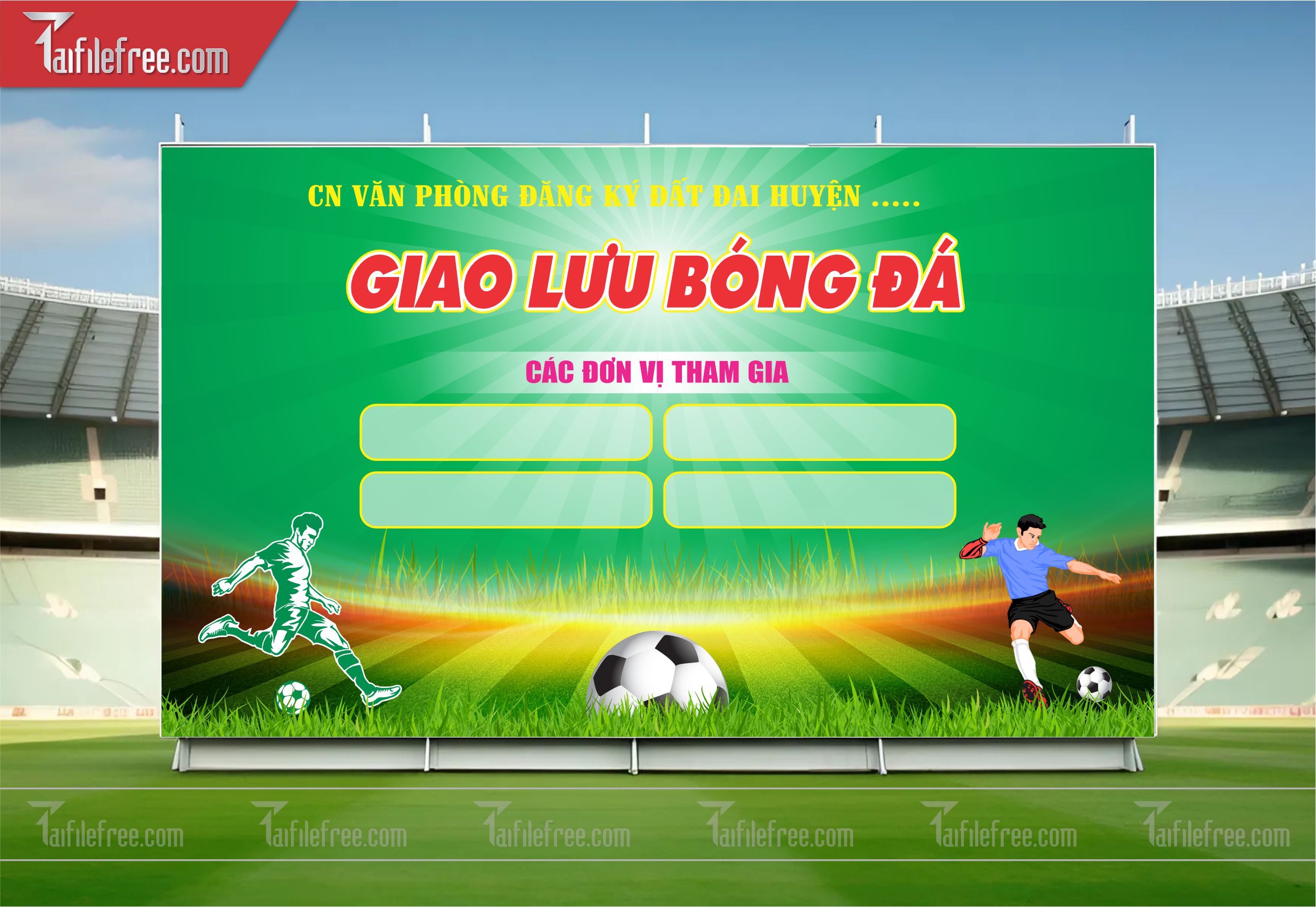Mẫu Background Thể Thao Bóng Đá Năng Động Ấn Tượng TTK10