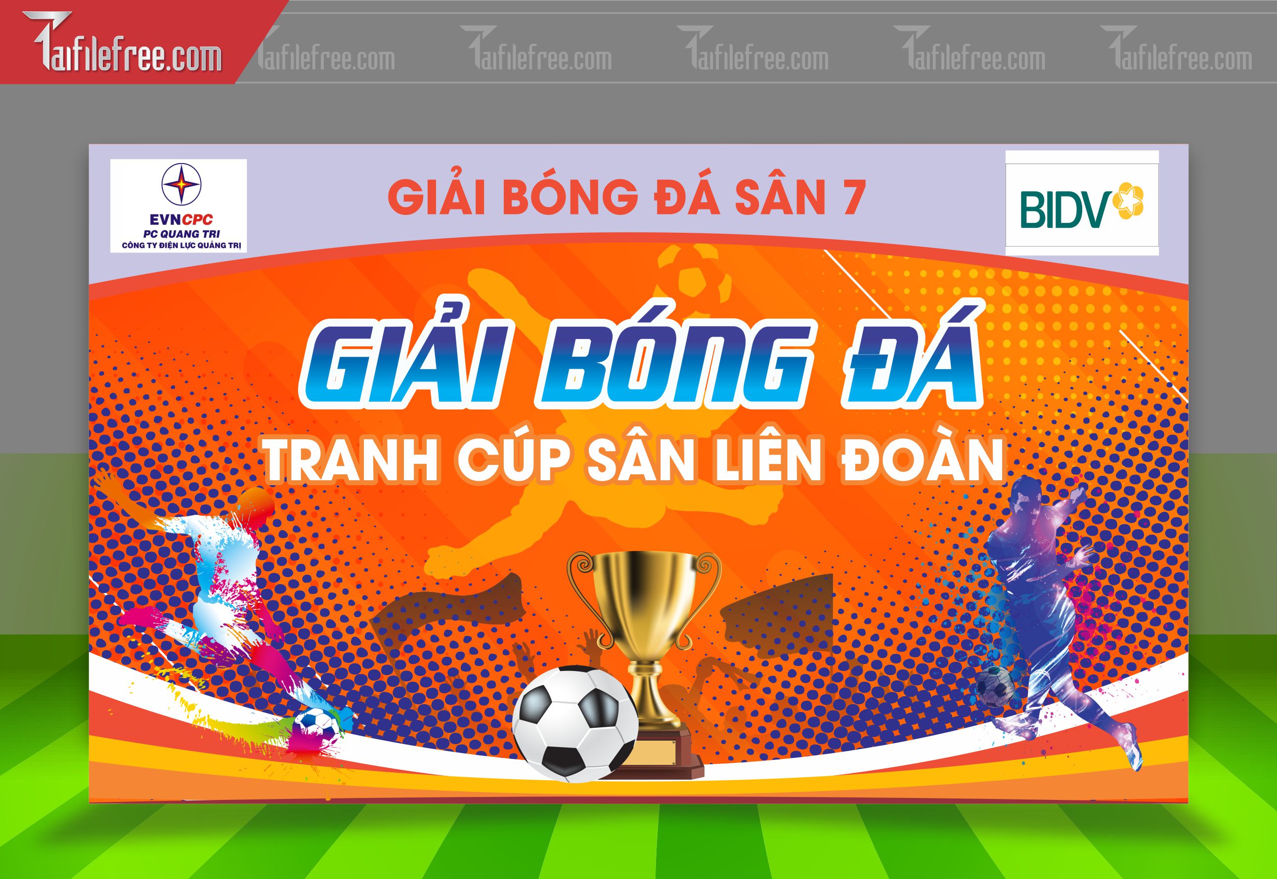 Mẫu Background Thể Thao Giải  Bóng Đá Sinh Động, Ấn Tượng_TTK100