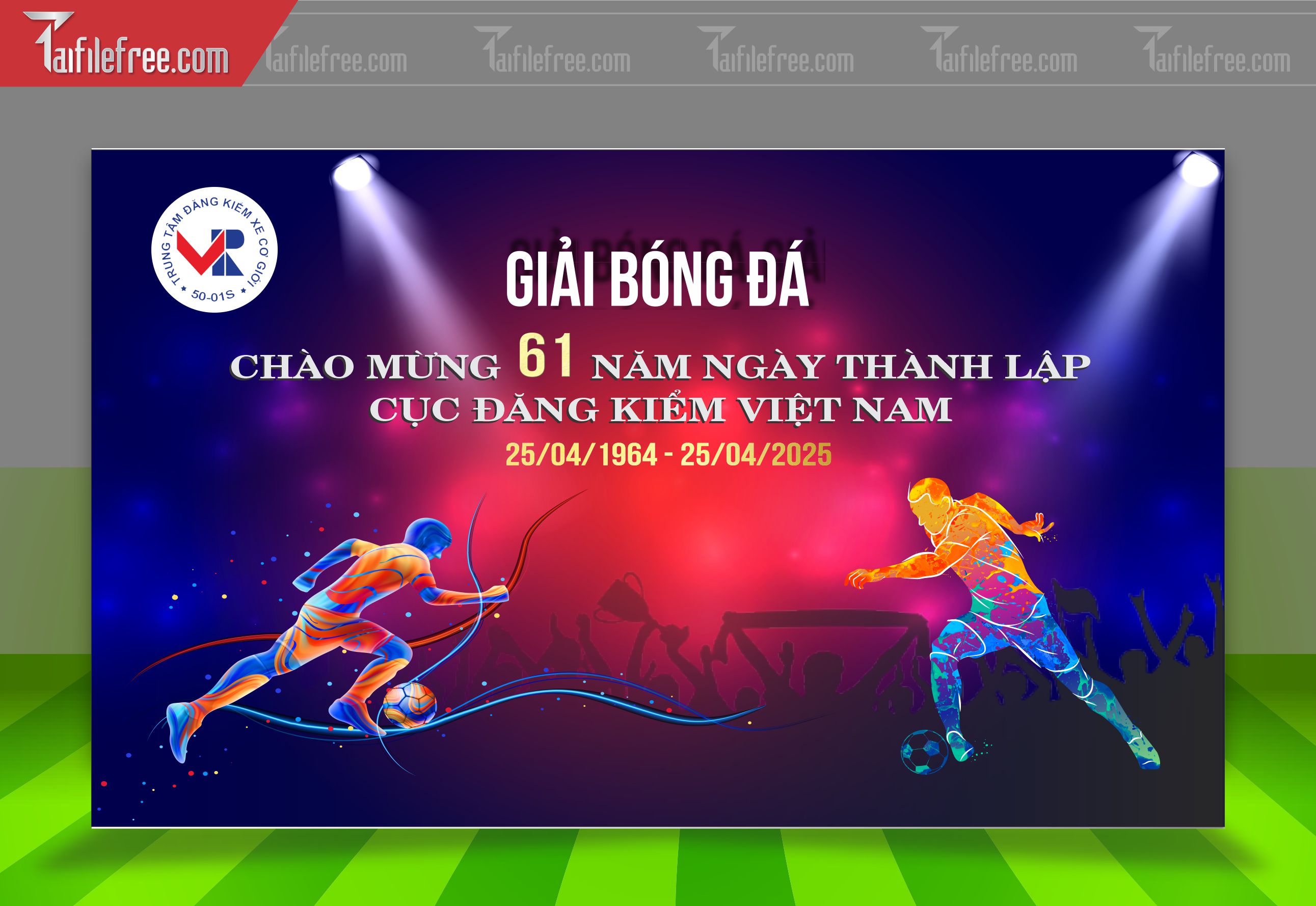 Mẫu Background Thể Thao Giải  Bóng Đá Sinh Động, Ấn Tượng_TTK103