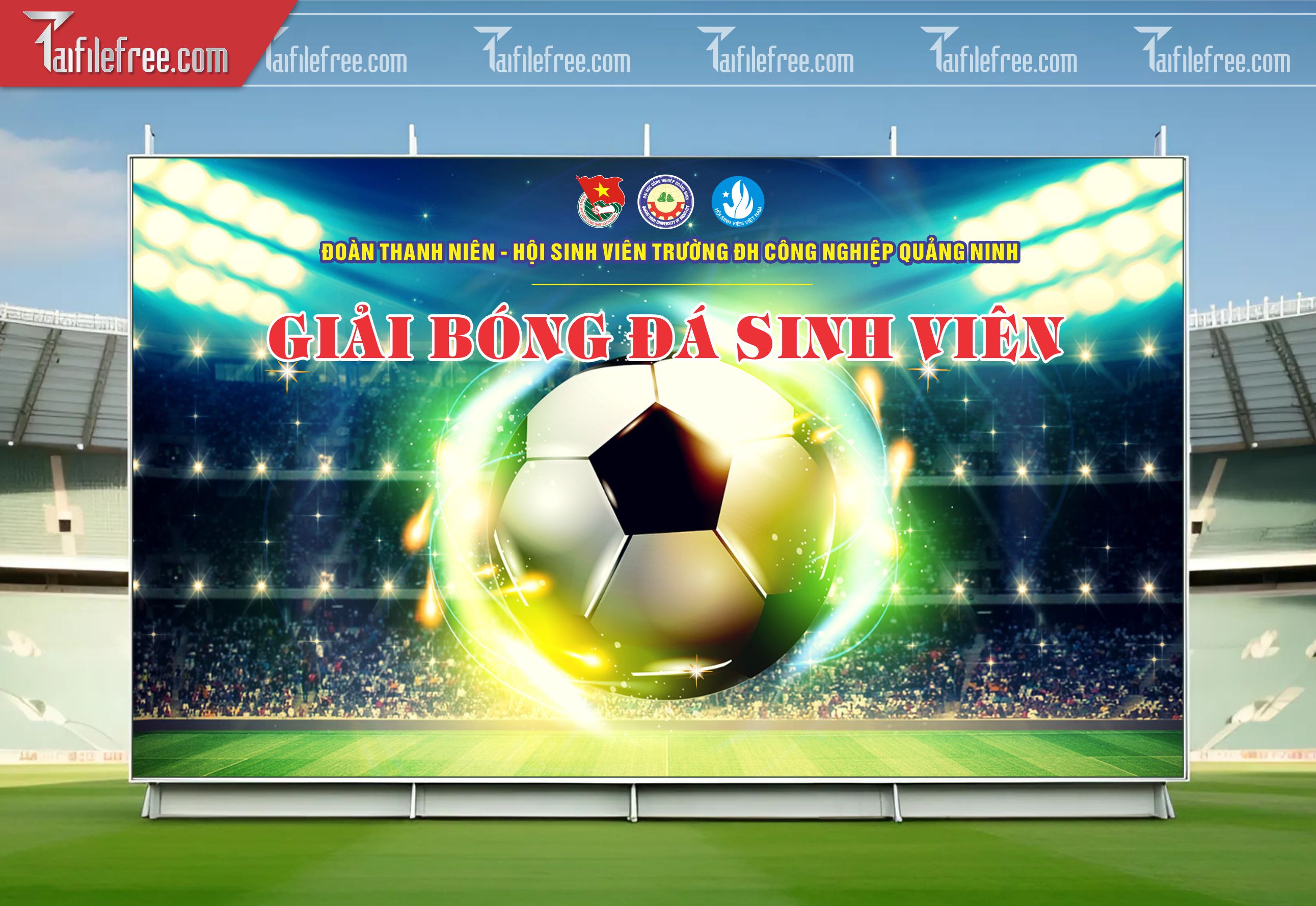 Mẫu Background Thể Thao Giải  Bóng Đá Sinh Động, Ấn Tượng_TTK111
