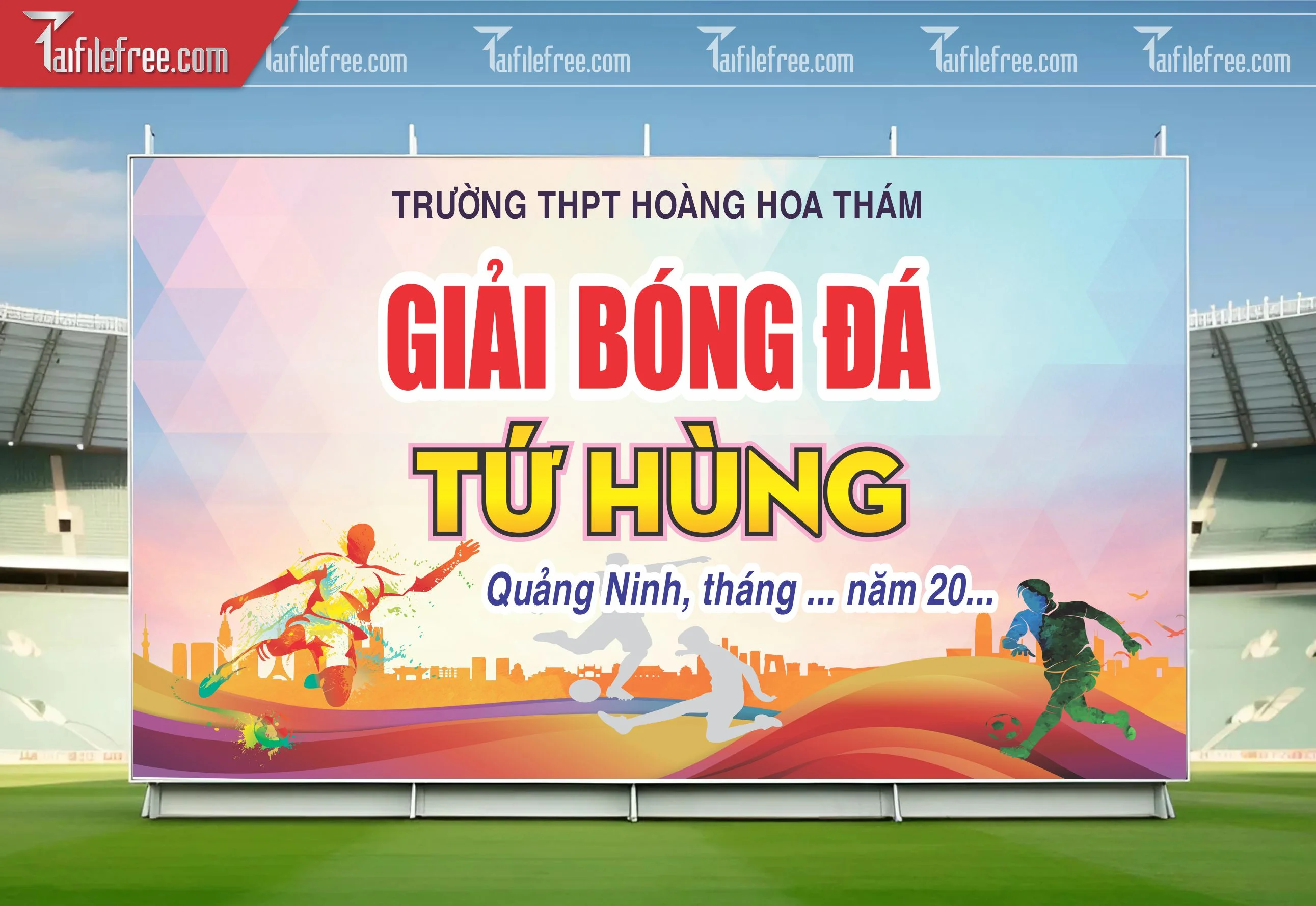 Mẫu Background Thể Thao Giải Bóng Đá Tứ Hùng Sinh Động, Ấn Tượng_TTK116