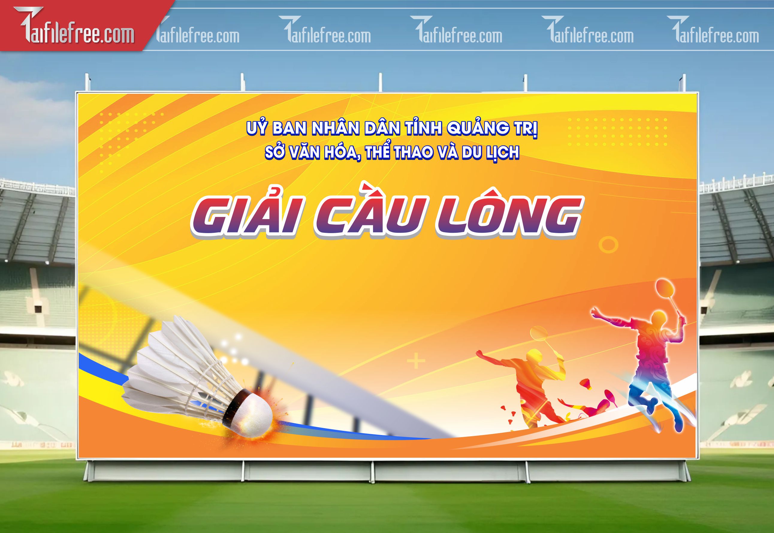 Mẫu Background Thể Thao Giải Cầu Lông Sinh Động, Ấn Tượng_TTK119
