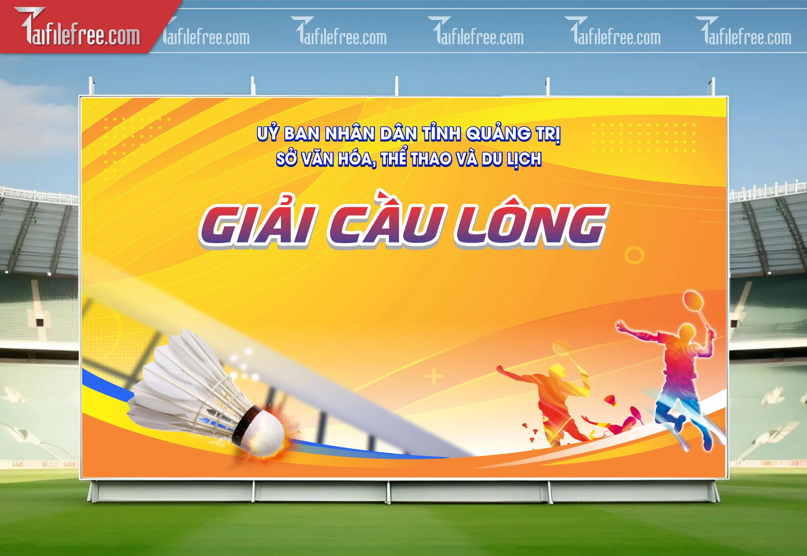 Mẫu Background Thể Thao Giải Cầu Lông Sinh Động, Ấn Tượng_TTK119