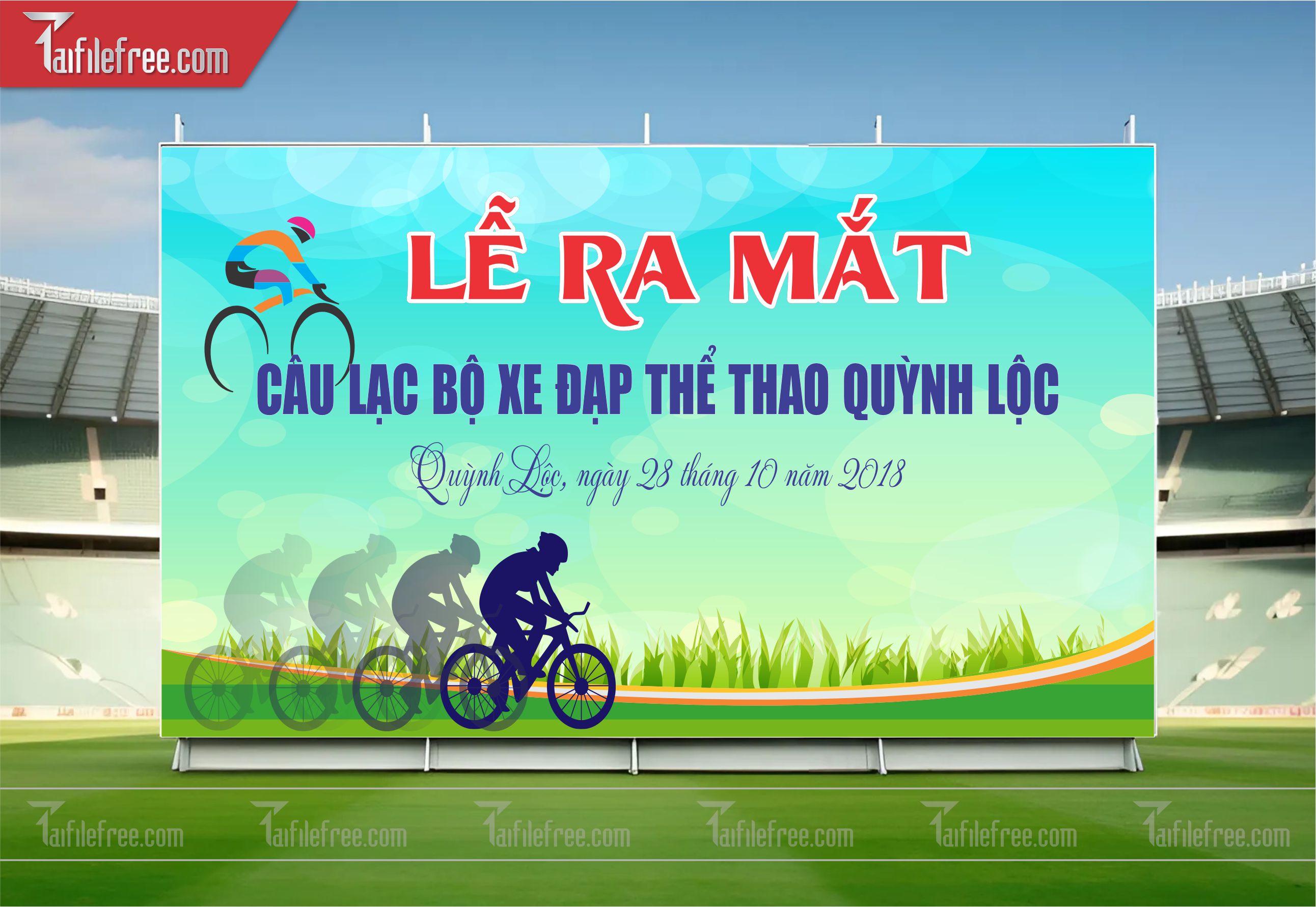 Mẫu Background Thể Thao Xe Đạp Năng Động Ấn Tượng TTK12