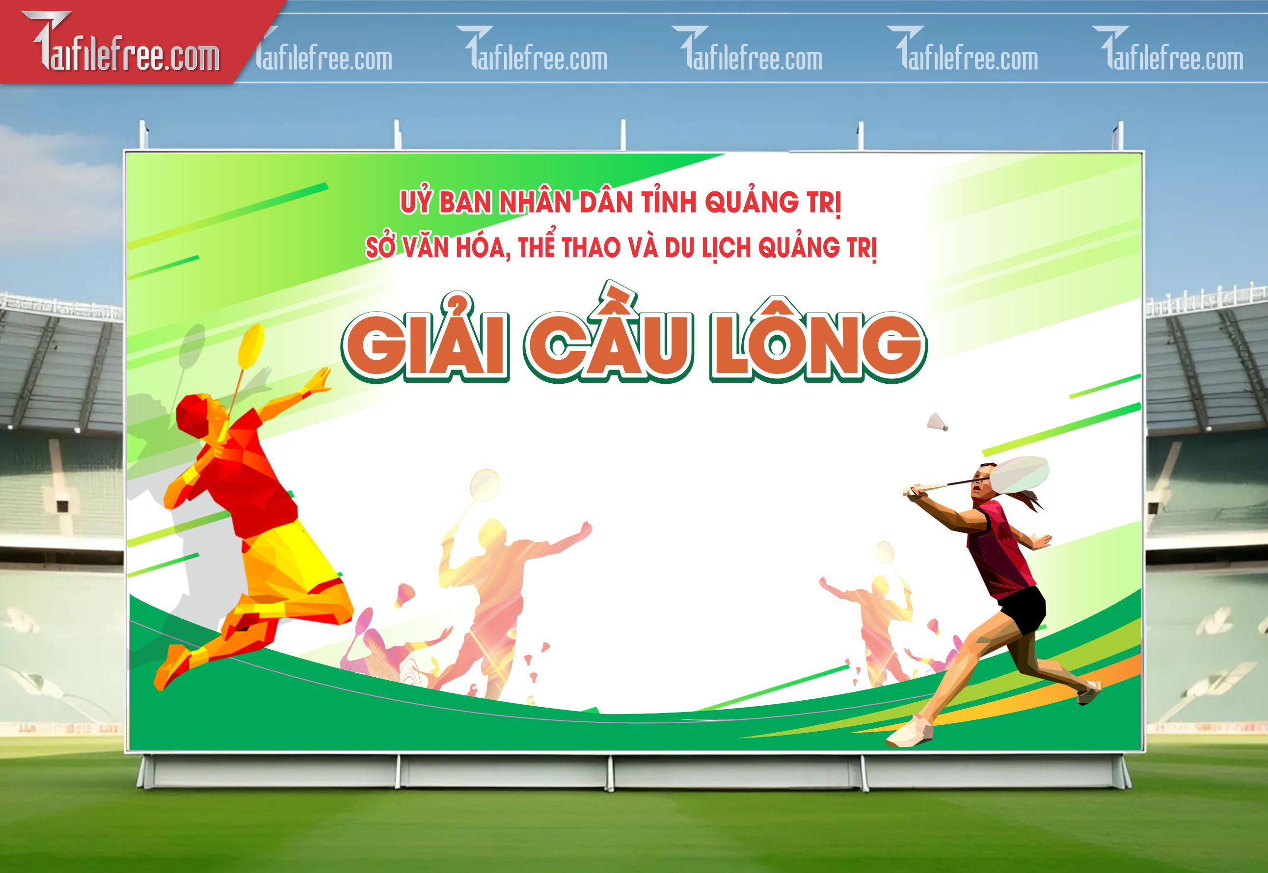 Mẫu Background Thể Thao Giải Cầu Lông Sinh Động, Ấn Tượng_TTK121