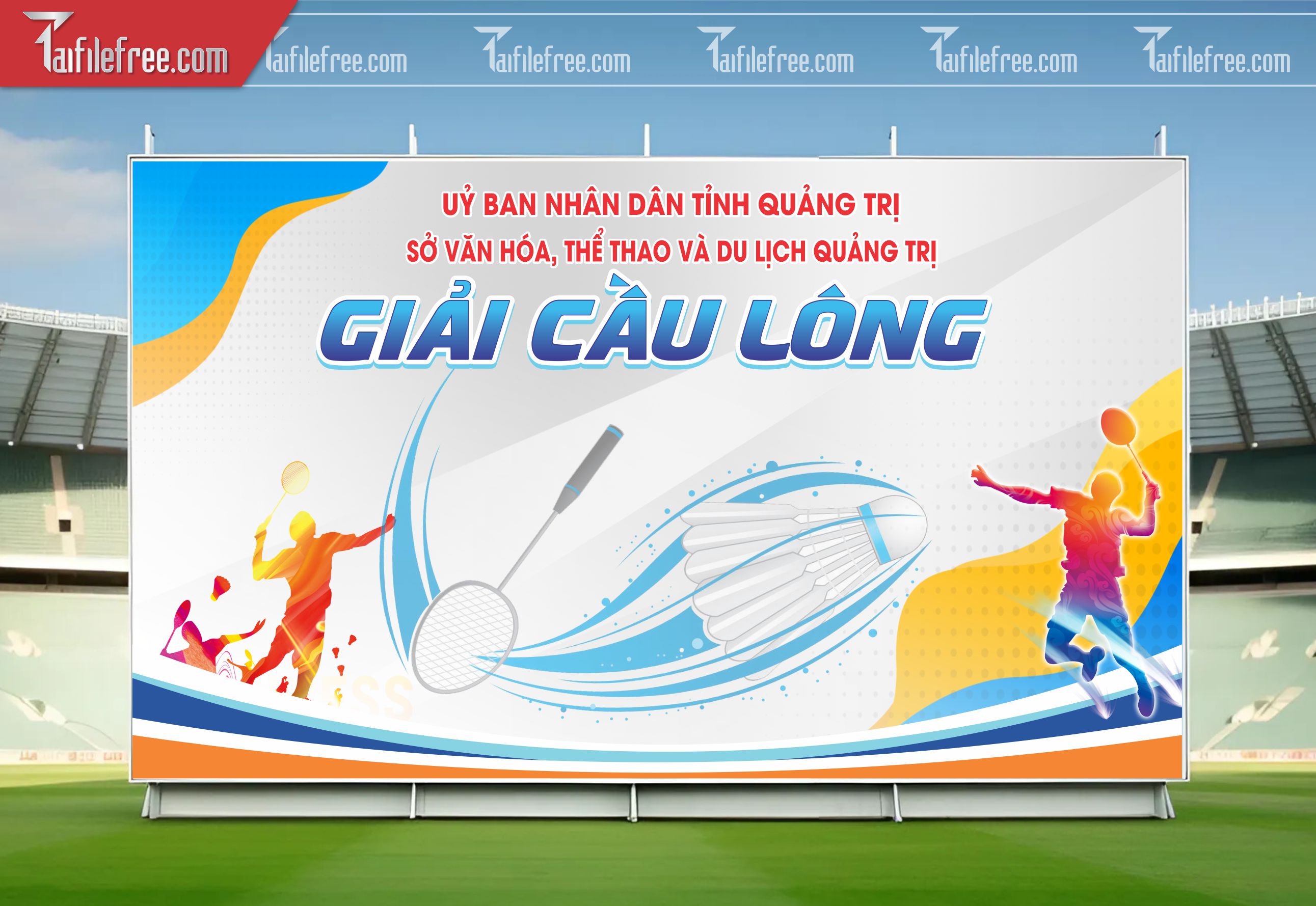 Mẫu Background Thể Thao Giải Cầu Lông Sinh Động, Ấn Tượng_TTK122