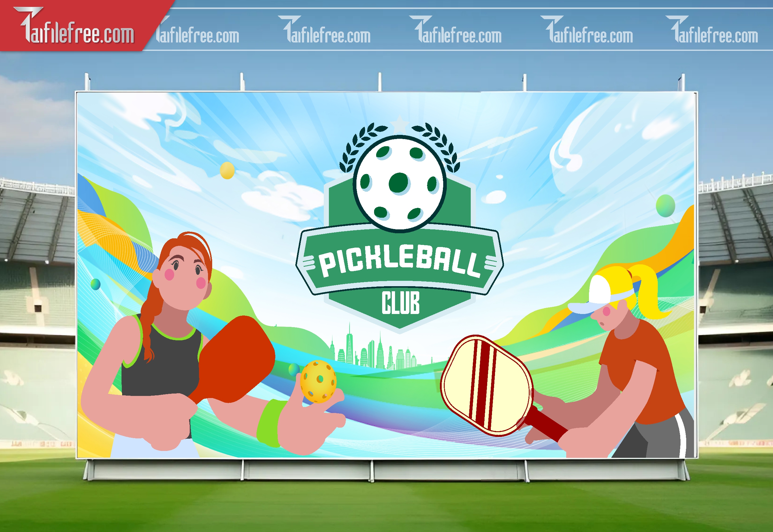 Mẫu Background Thể Thao Pickleball Sinh Động, Ấn Tượng_TTK129