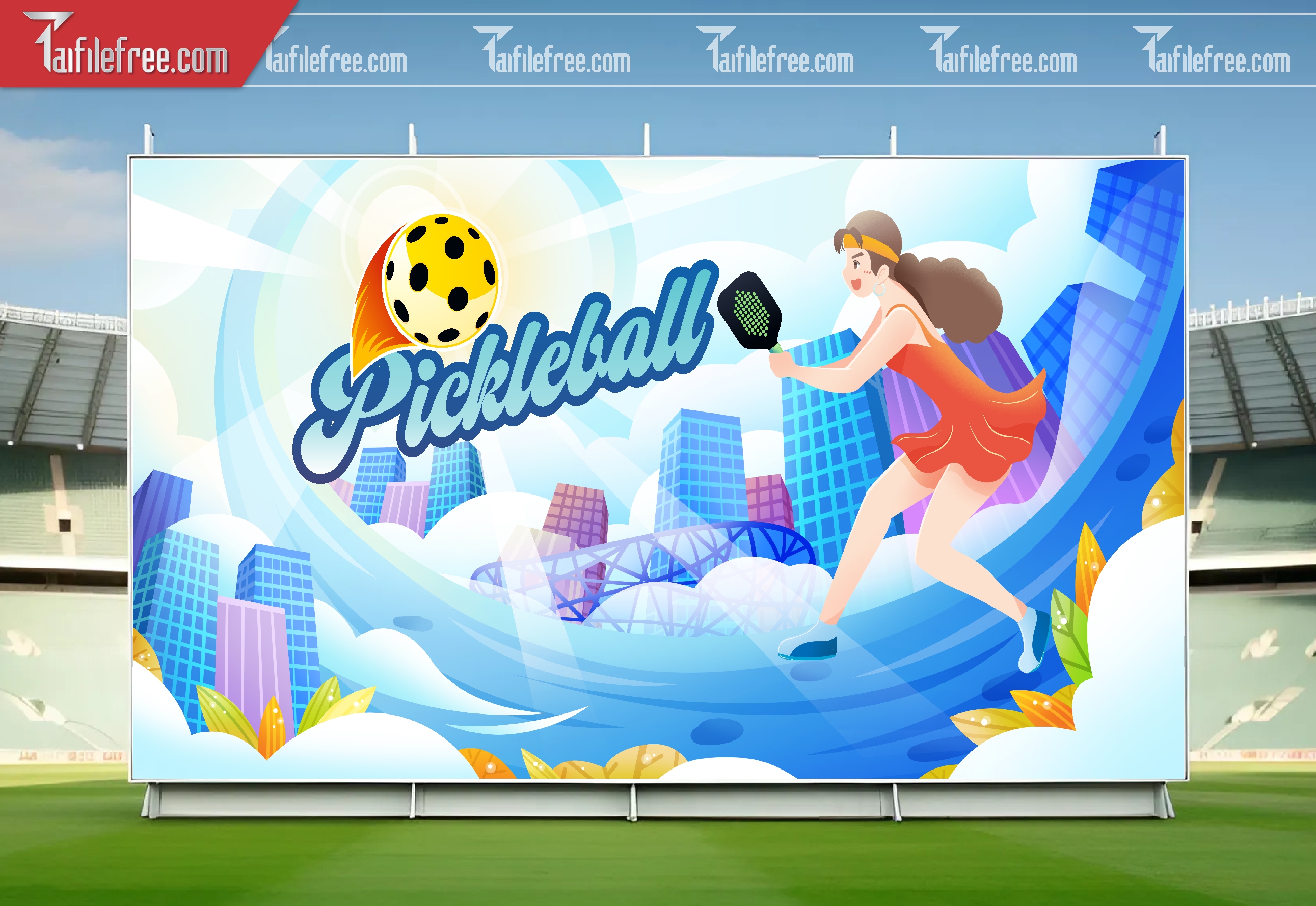 Mẫu Background Thể Thao Pickleball Sinh Động, Ấn Tượng_TTK130